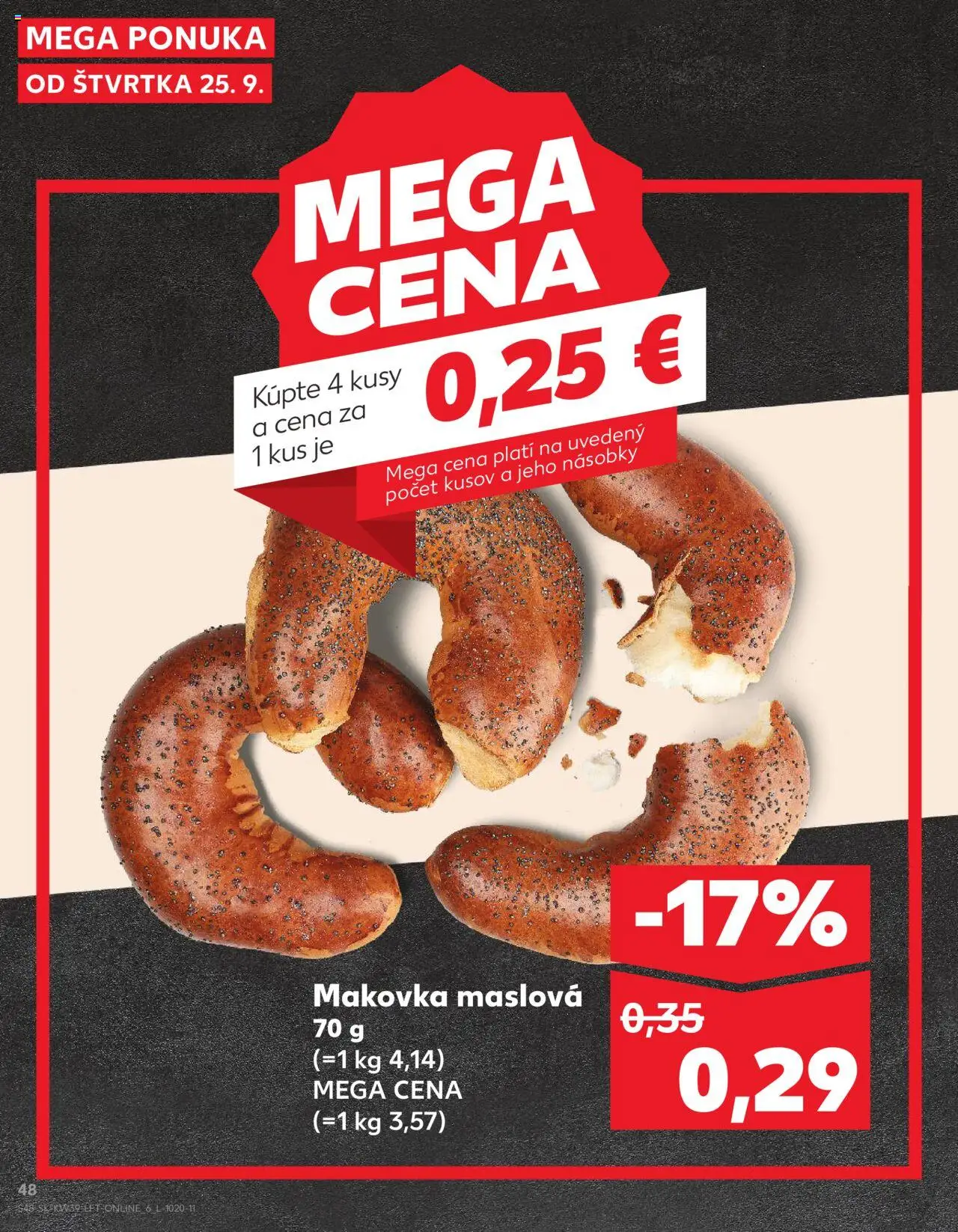 Nové Kaufland akcie – leták je platný od 25.09.2025 | Strana: 48 | Produkty: Makovka