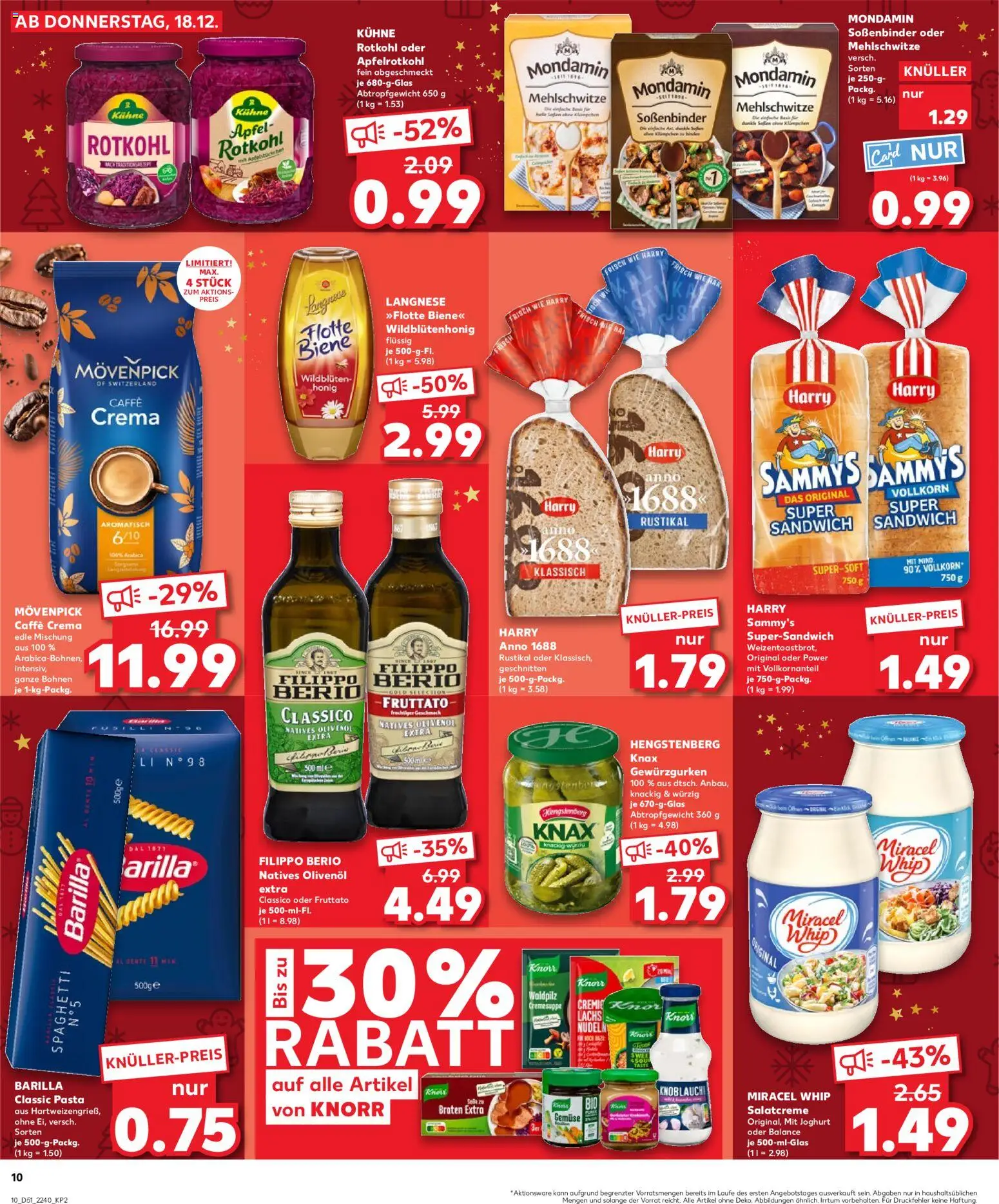 Kaufland prospekt Stuttgart	 – gültig ab 21.12.2025 | Seite: 10 | Produkte: Langnese, Olivenol, Äpfel, Gemüse