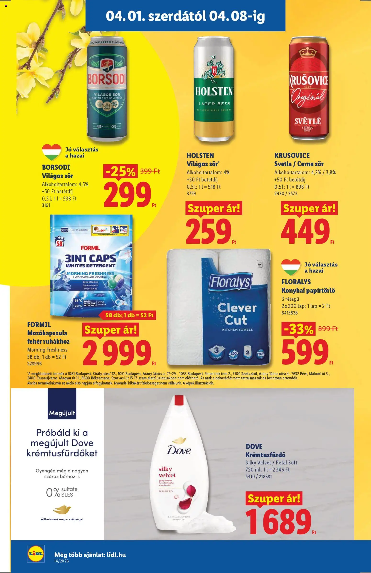 Lidl akciós ujság - amely érvényes a következő dátumtól: 01.04.2026 | Oldal: 14