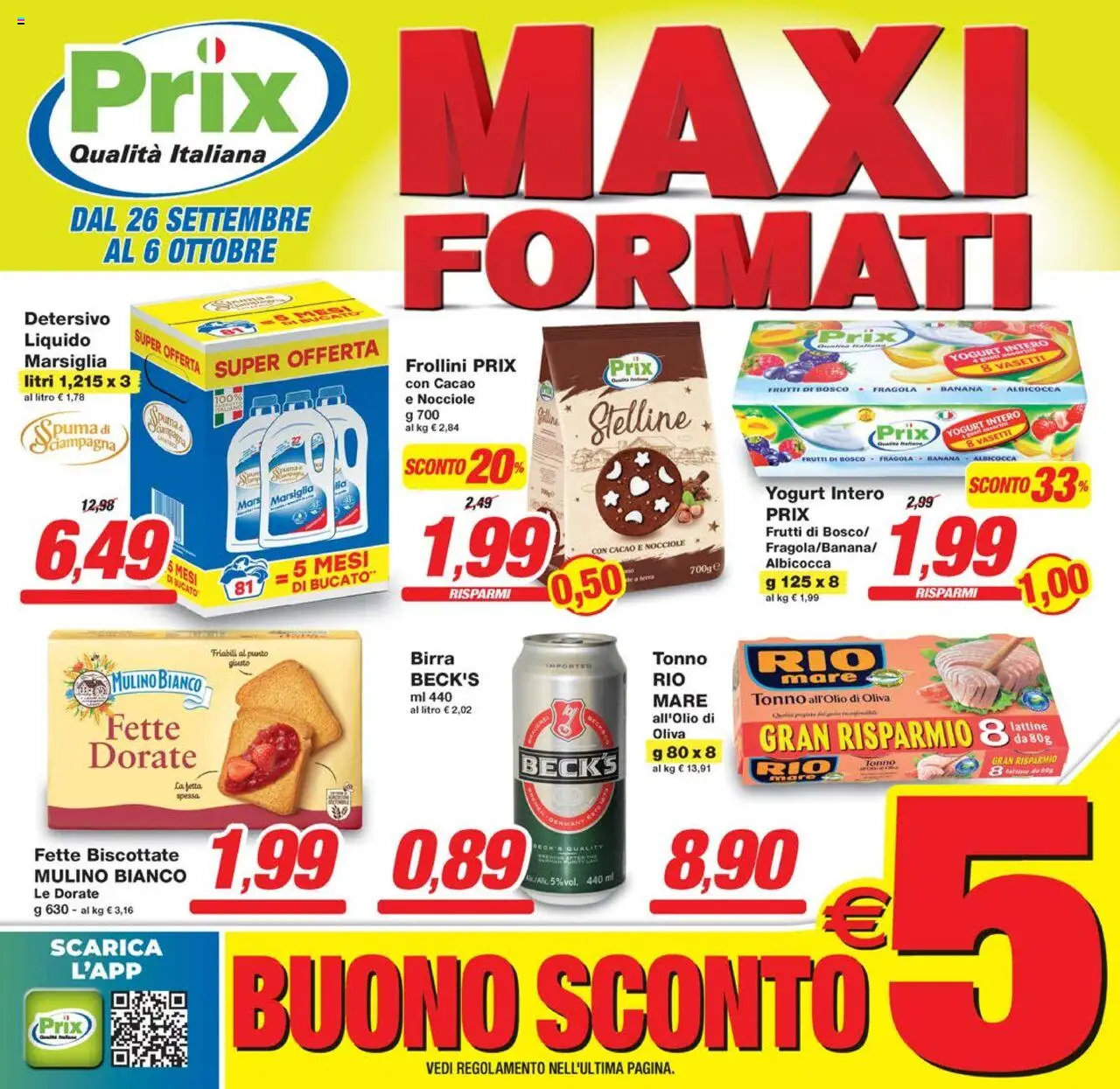 Volantino Prix del 26.09.2025 | Pagina: 1 | Prodotti: Birra, Nocciole, Cacao, Fette biscottate