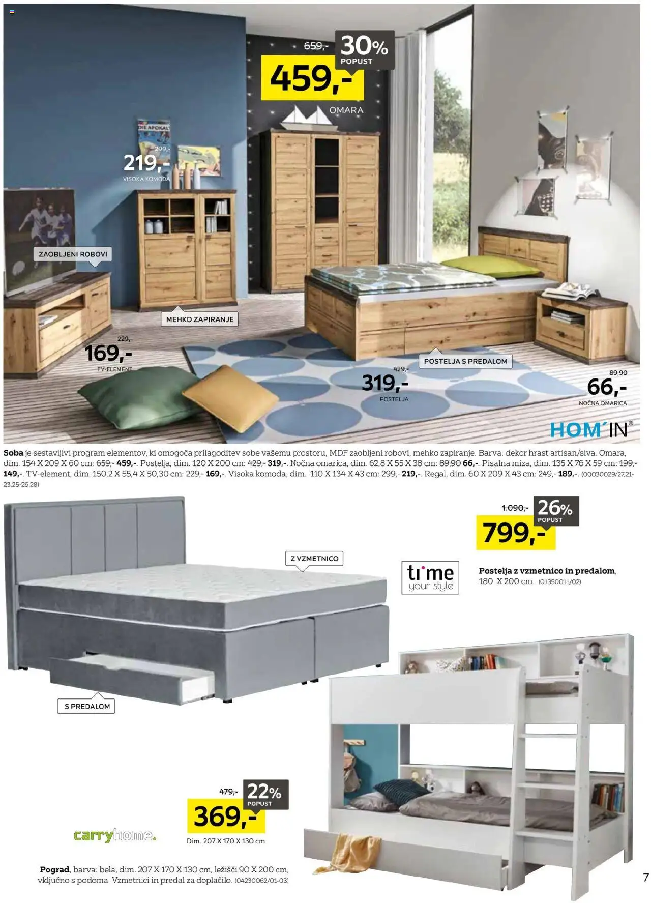 XXXL Lesnina katalog naj vaše sanje postanejo resničnost │ velja od 19.08.2025 | Stran: 7 | Izdelki: Postelja, Komoda, Barva, Omarica