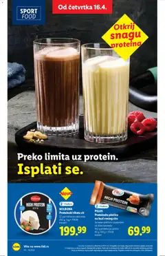 PILOS Proteinska pločica na bazi svežeg sira, Sa kakao prelivom i punjenjem od slane karamele, 18,5 g proteina po pločici 40 g - pregled Lidl kataloga - važi od 16.04.2026 | Strana: 50 | Proizvode: Protein, Protein bar, Sir