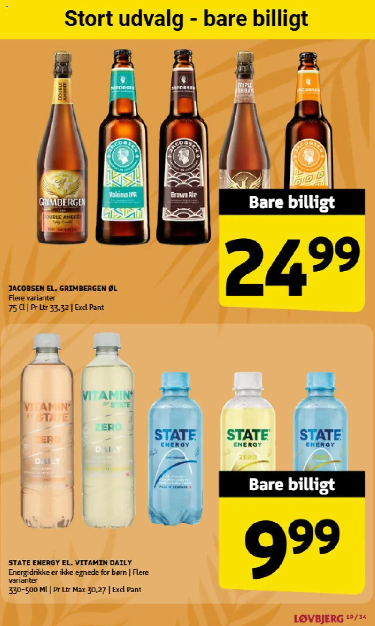 Løvbjerg Tilbudsavis gyldig fra 22.08.2025 | Side: 19 | Produkter: Øl, Energidrikke