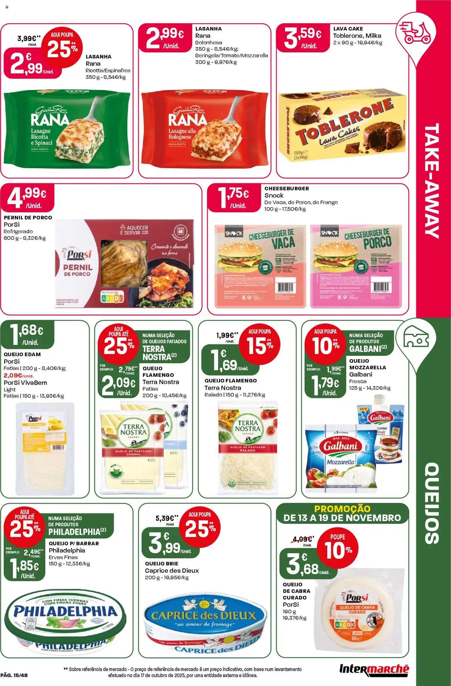 Intermarché folheto │ válido de 13.11.2025 | Página: 15 | Produtos: Frango, Pernil, Base, Queijo