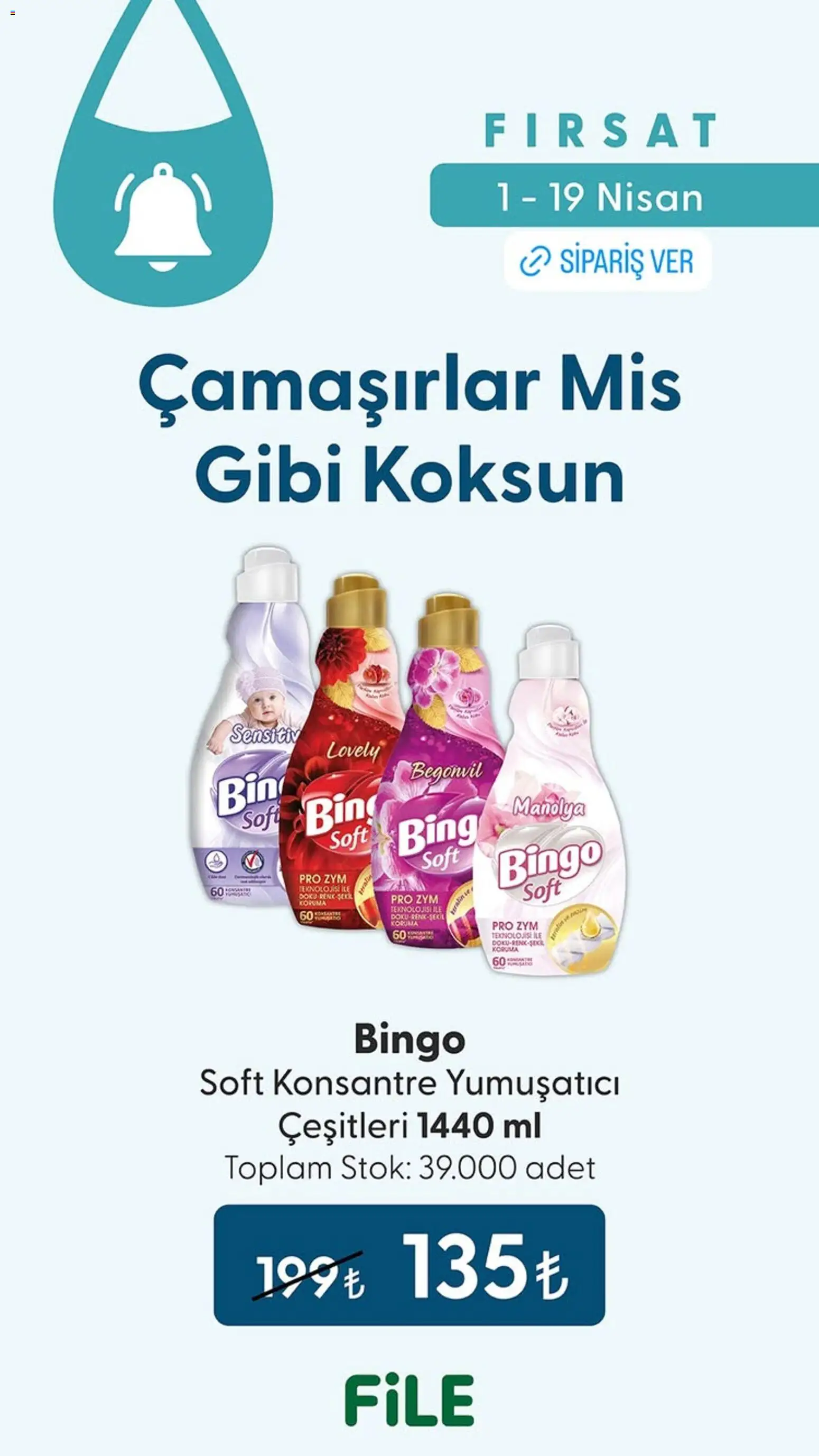 File Market İndirim - 01.04.2026 tarihinden itibaren geçerlidir | Sayfa: 3 | Ürünler: Yumuşatıcı