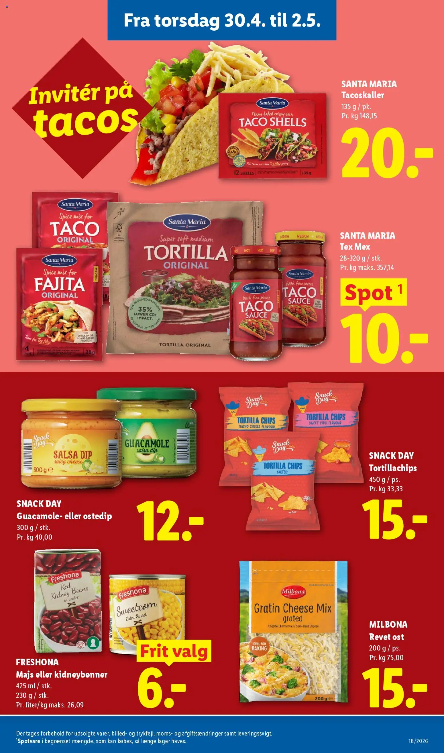 Lidl tilbudsavis – gyldig fra 26.04.2026 | Side: 35 | Produkter: Chips, Majs, Kidneybønner, Taco