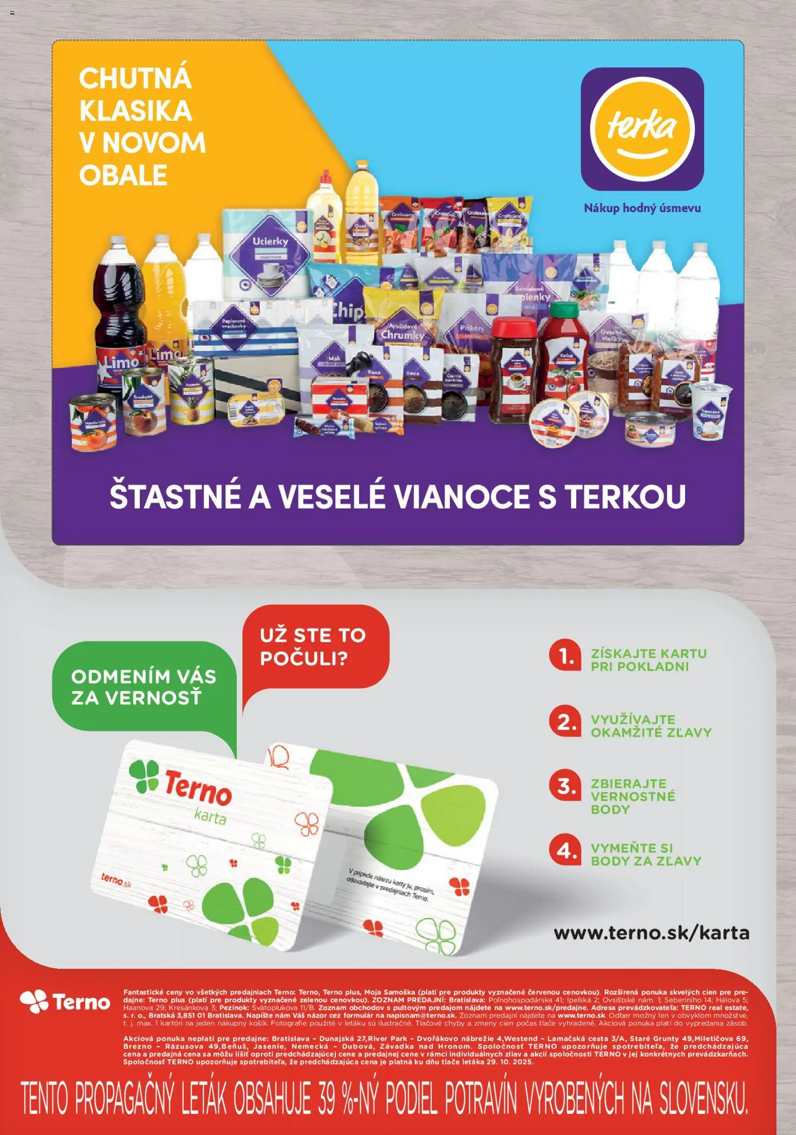 Nové Terno akcie – leták je platný od 10.11.2025 | Strana: 40 | Produkty: Vločky