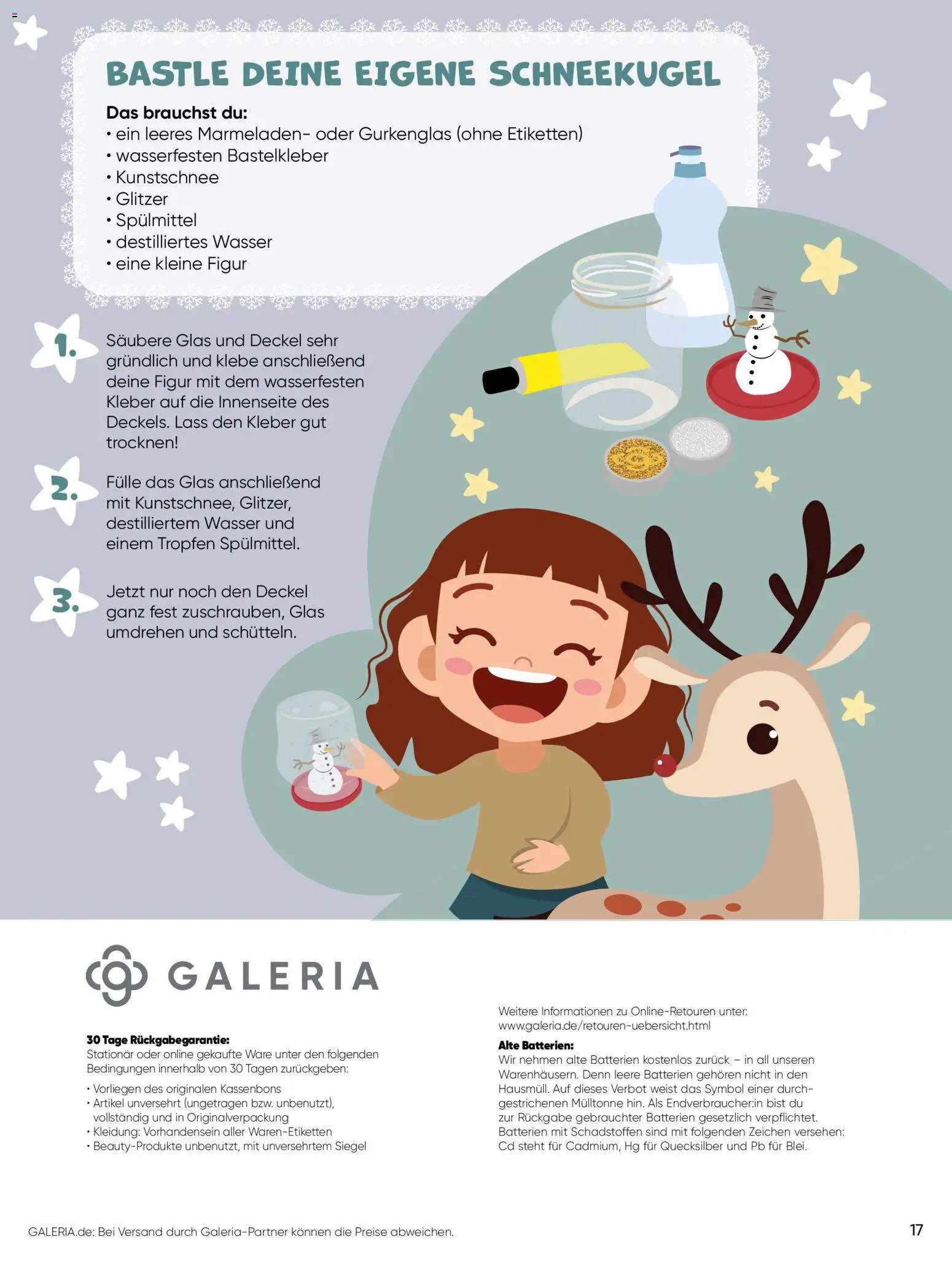 Galeria Karstadt Kaufhof  Weihnachtsmagazin – gültig ab 27.10.2025 | Seite: 17 | Produkte: Batterien, Wasser