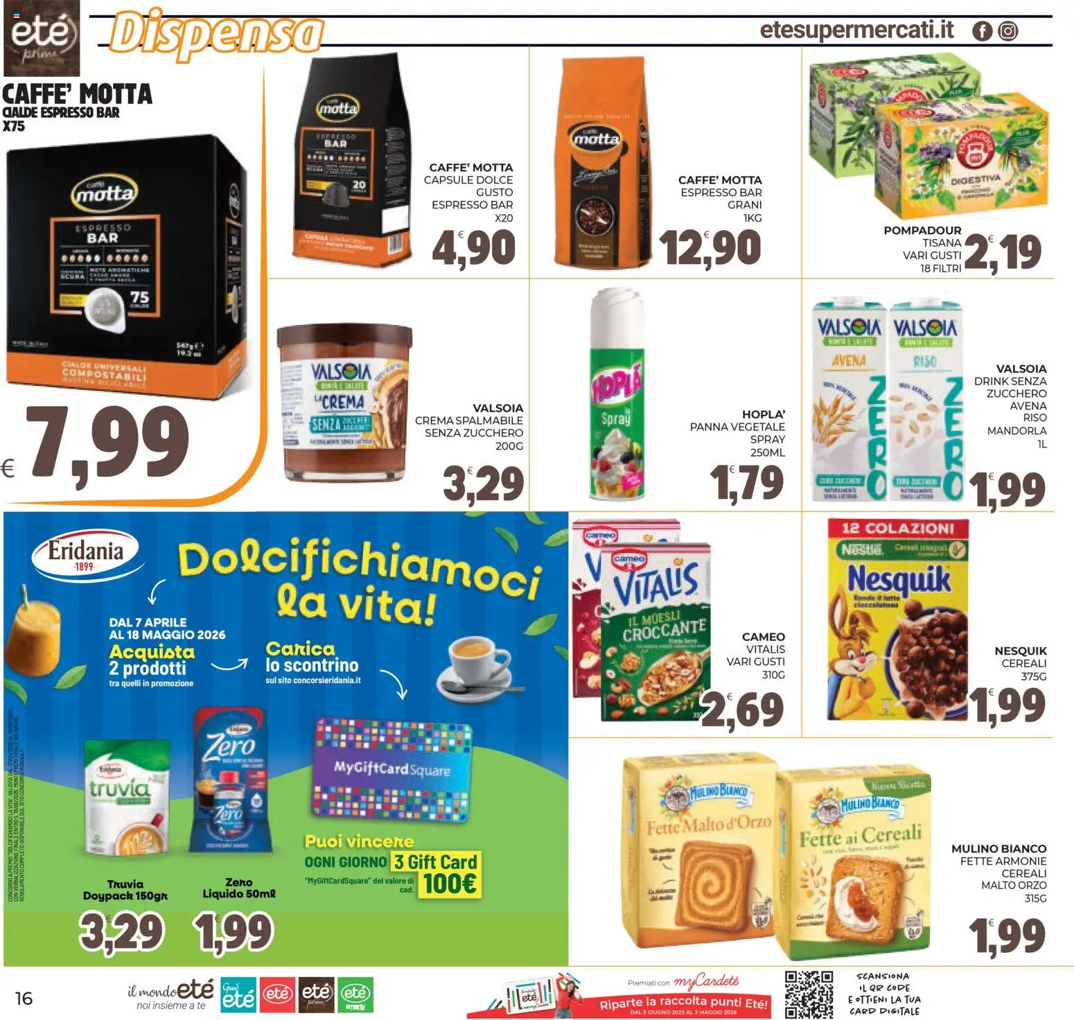 Volantino Eté del 17.04.2026 | Pagina: 16 | Prodotti: Muesli, Crema, Riso, Cereali