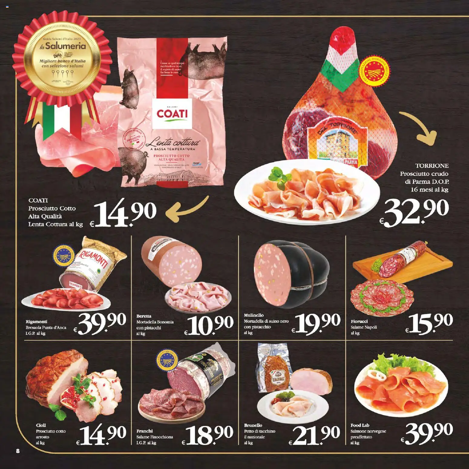 Volantino Decò del 23.01.2026 | Pagina: 8 | Prodotti: Bresaola, Suino, Prosciutto, Mortadella