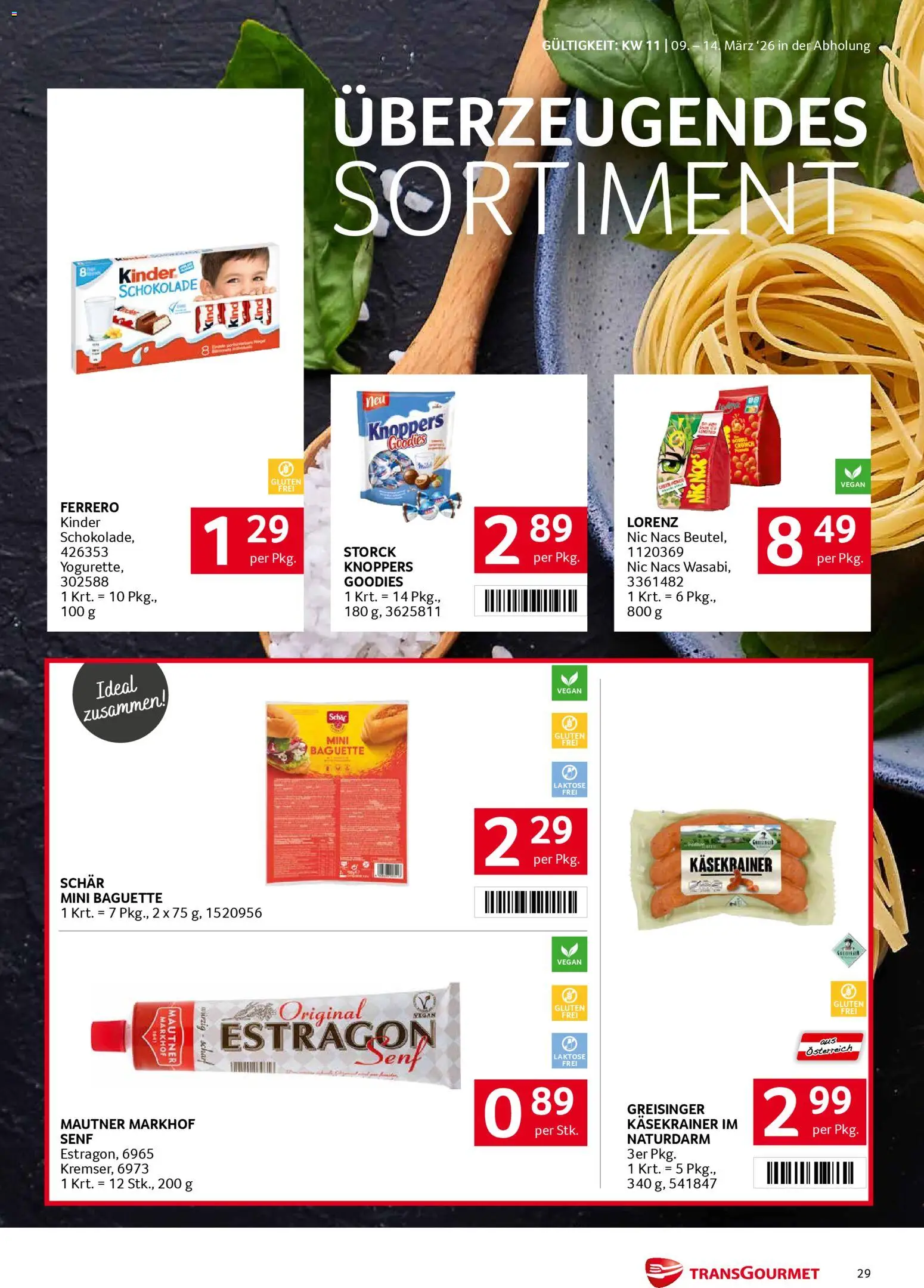 Transgourmet Flugblatt gültig ab 08.03.2026 | Seite: 29 | Produkte: Jääkaappipakastin, Schokolade