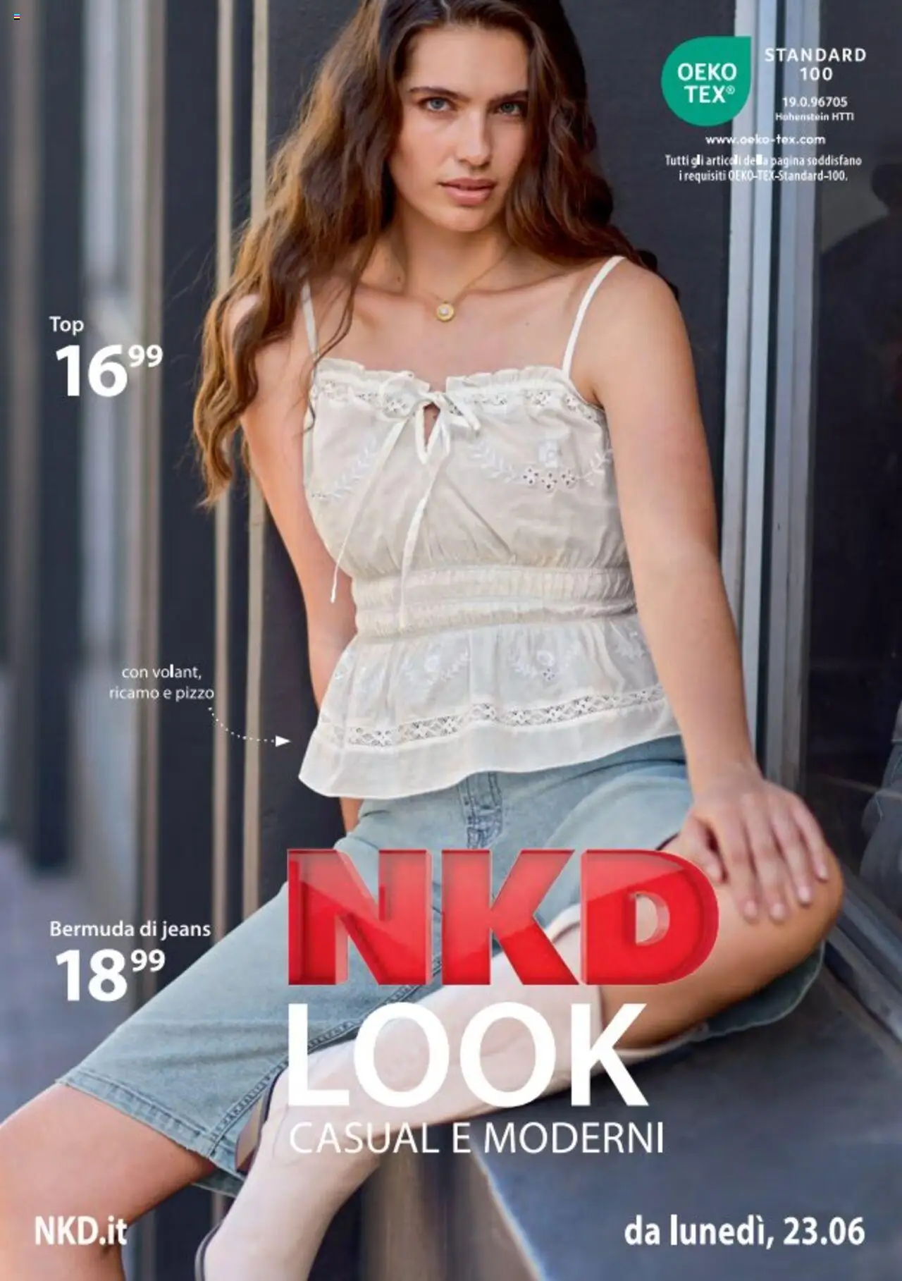 Volantino NKD del 23.06.2025 | Pagina: 1 | Prodotti: Bermuda, Jeans