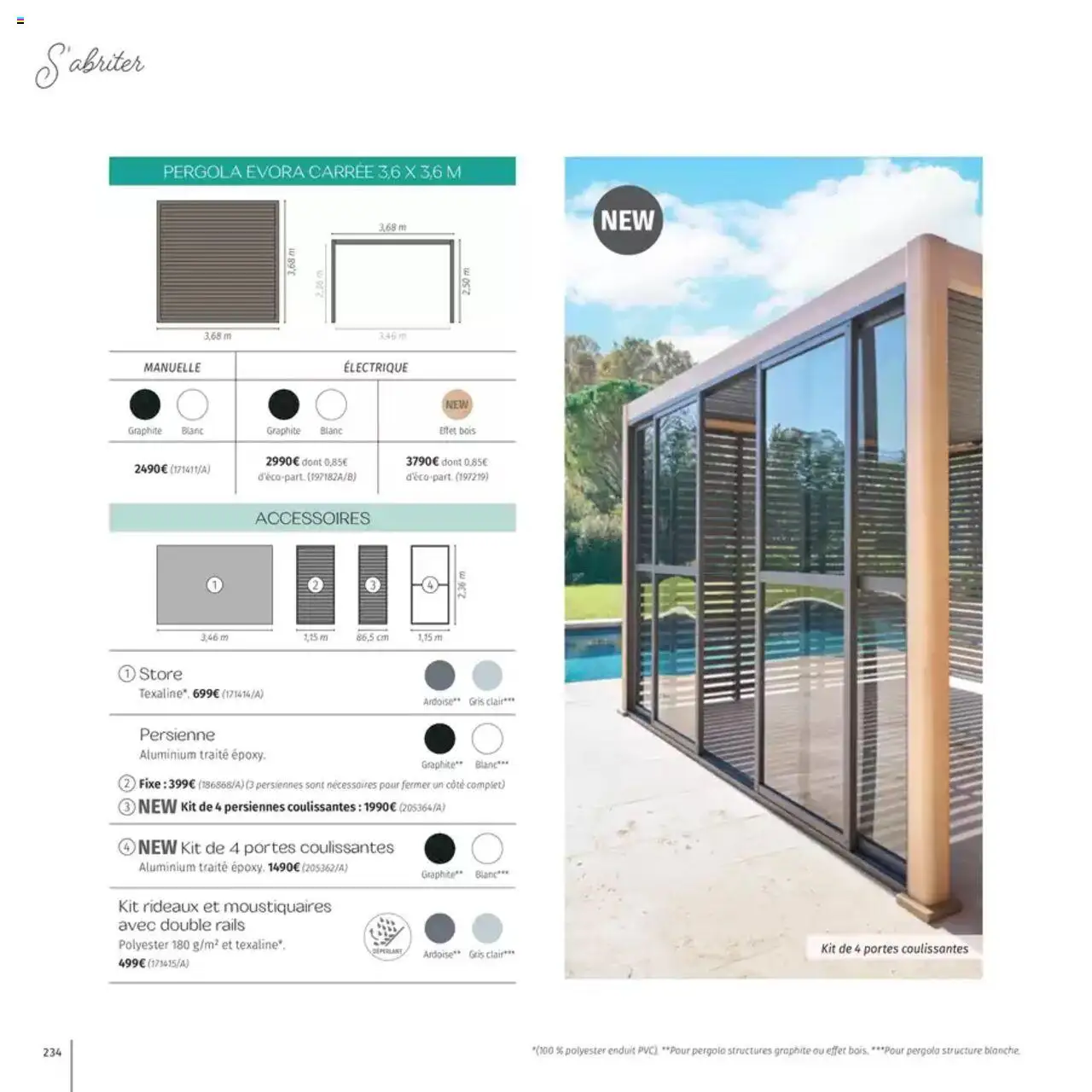  | Page: 234 | Produits: Persiennes, Store, Pergola, Portes