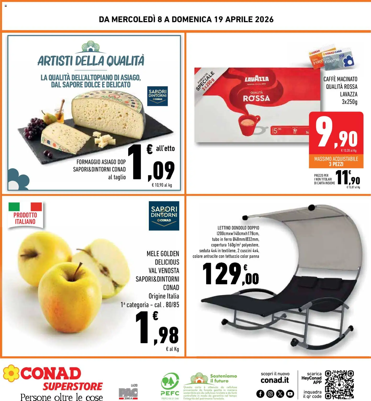 Volantino Conad del 08.04.2026 | Pagina: 32 | Prodotti: Panna, Dondolo, Formaggio, Tubo
