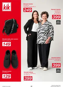 Náhled letáku Kik leták od 23.03.2026 | Strana: 2 | Produkty: Halenka, Kalhoty, Tenisky, Taška