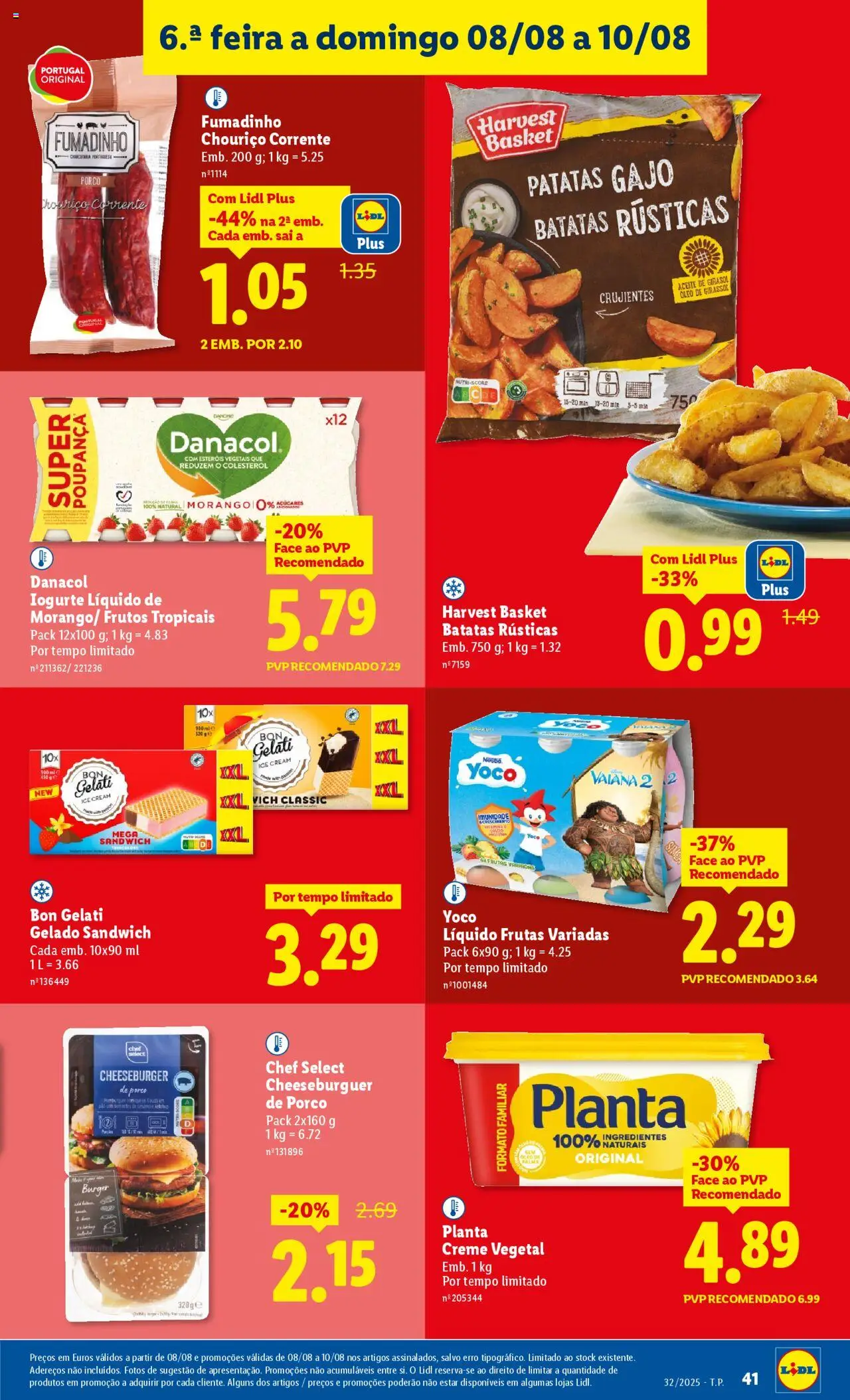 Lidl folheto │ válido de 04.08.2025 | Página: 41 | Produtos: Iogurte, Nestlé, Chouriço, Iogurte liquido