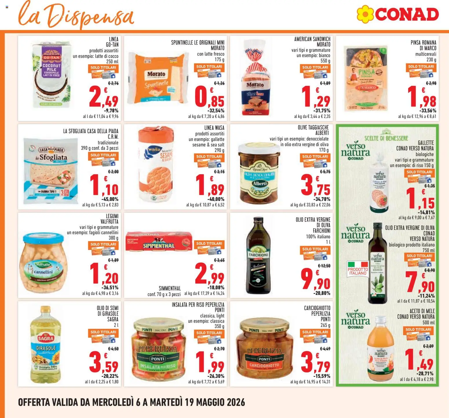Volantino Conad del 06.05.2026 | Pagina: 14 | Prodotti: Insalata, Olive, Crackers, Gallette