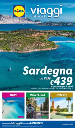 Anteprima del volantino Lidl Viaggi Febbraio catalogo valido a partire dal 01.02.2026