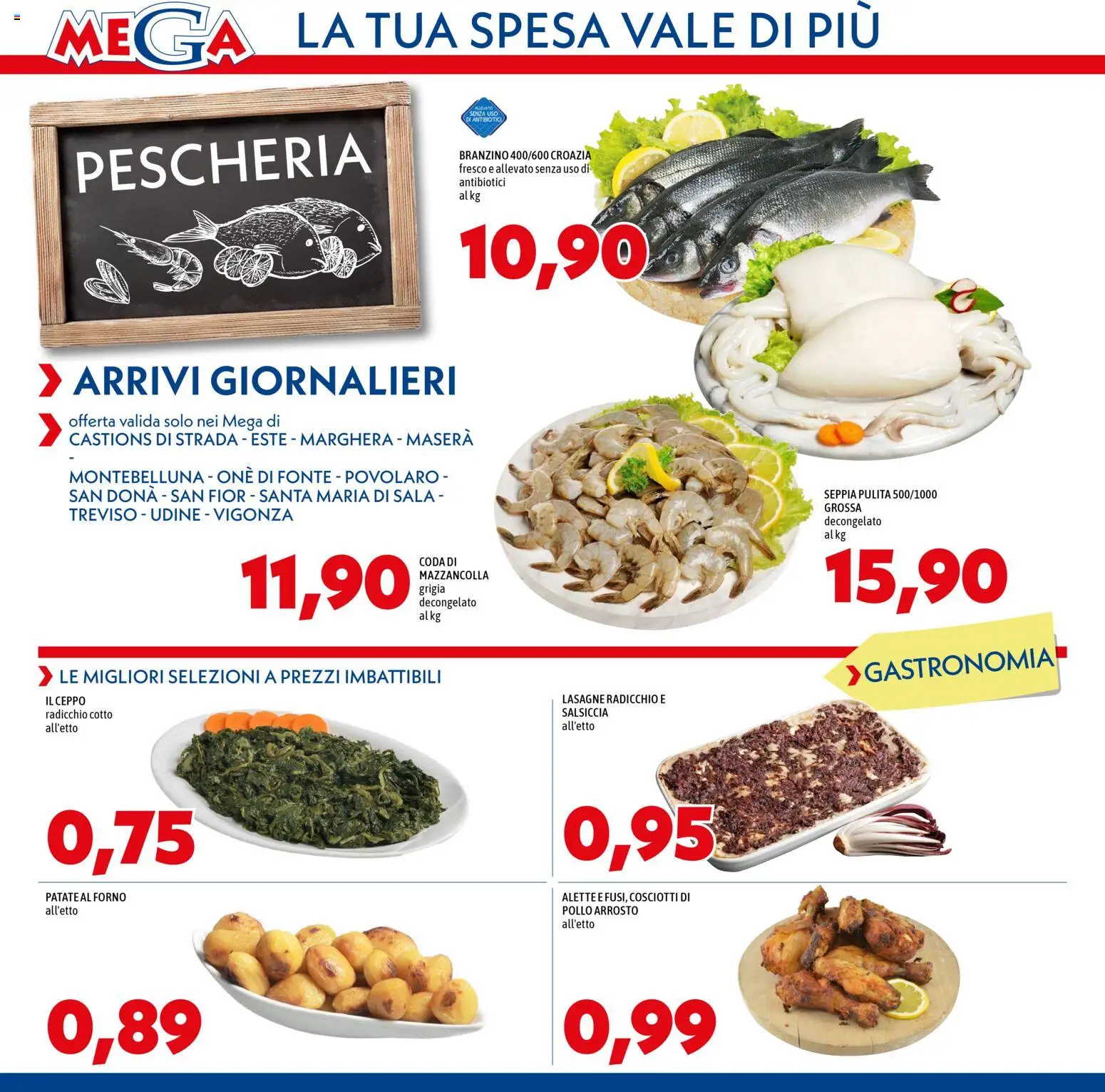 Volantino Mega del 02.01.2026 | Pagina: 2 | Prodotti: Arrosto, Pollo, Patate, Branzino