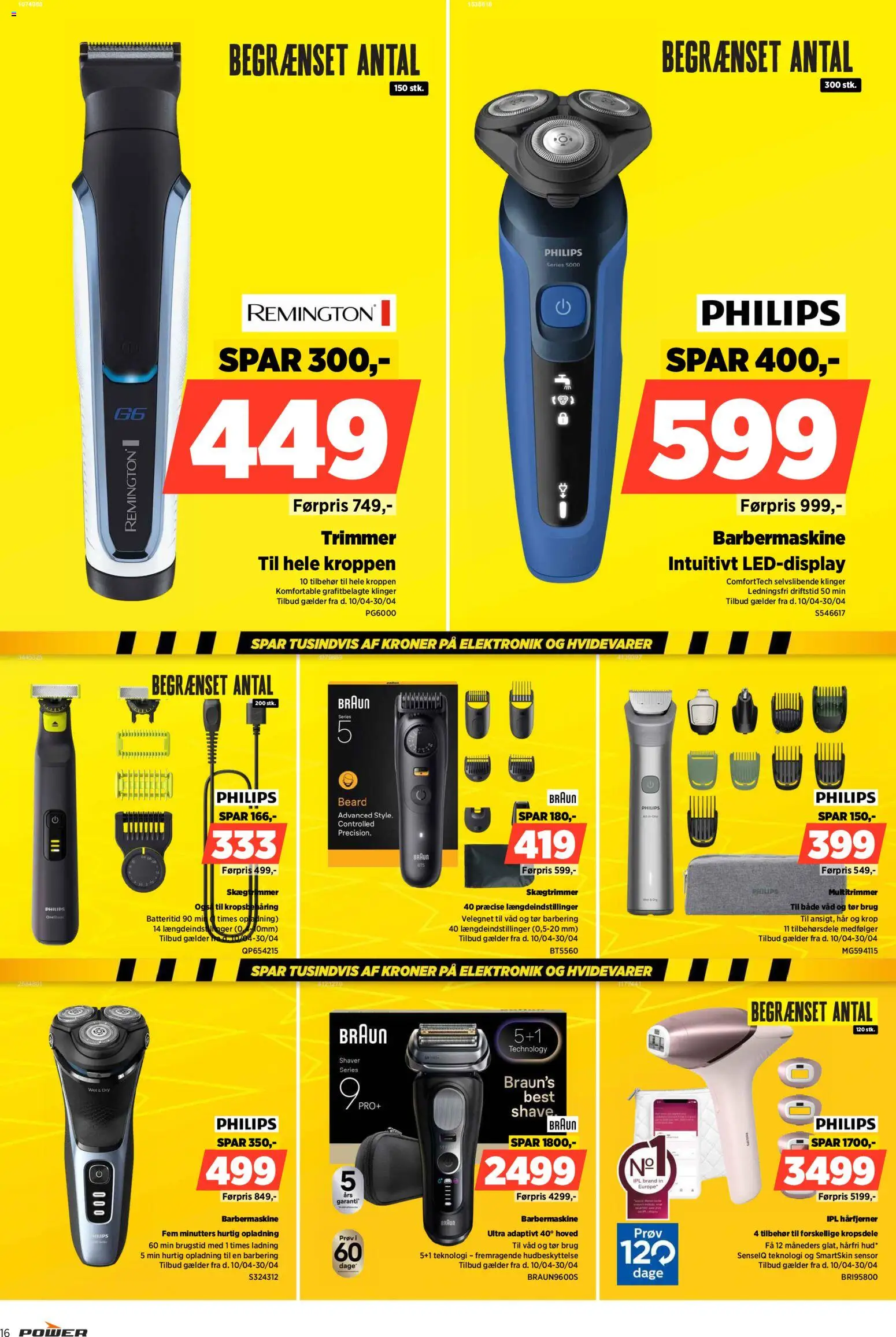 Power tilbudsavis – gyldig fra 17.04.2026 | Side: 16 | Produkter: Barbermaskine