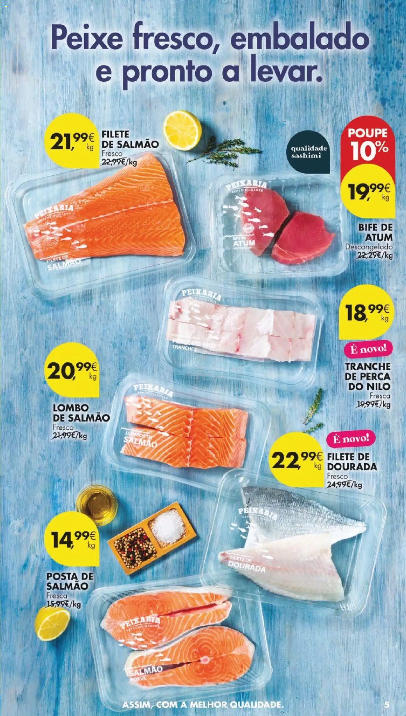 Pingo Doce folheto │ válido de 24.02.2026 | Página: 5 | Produtos: Dourada, Atum, Salmão, Lombo