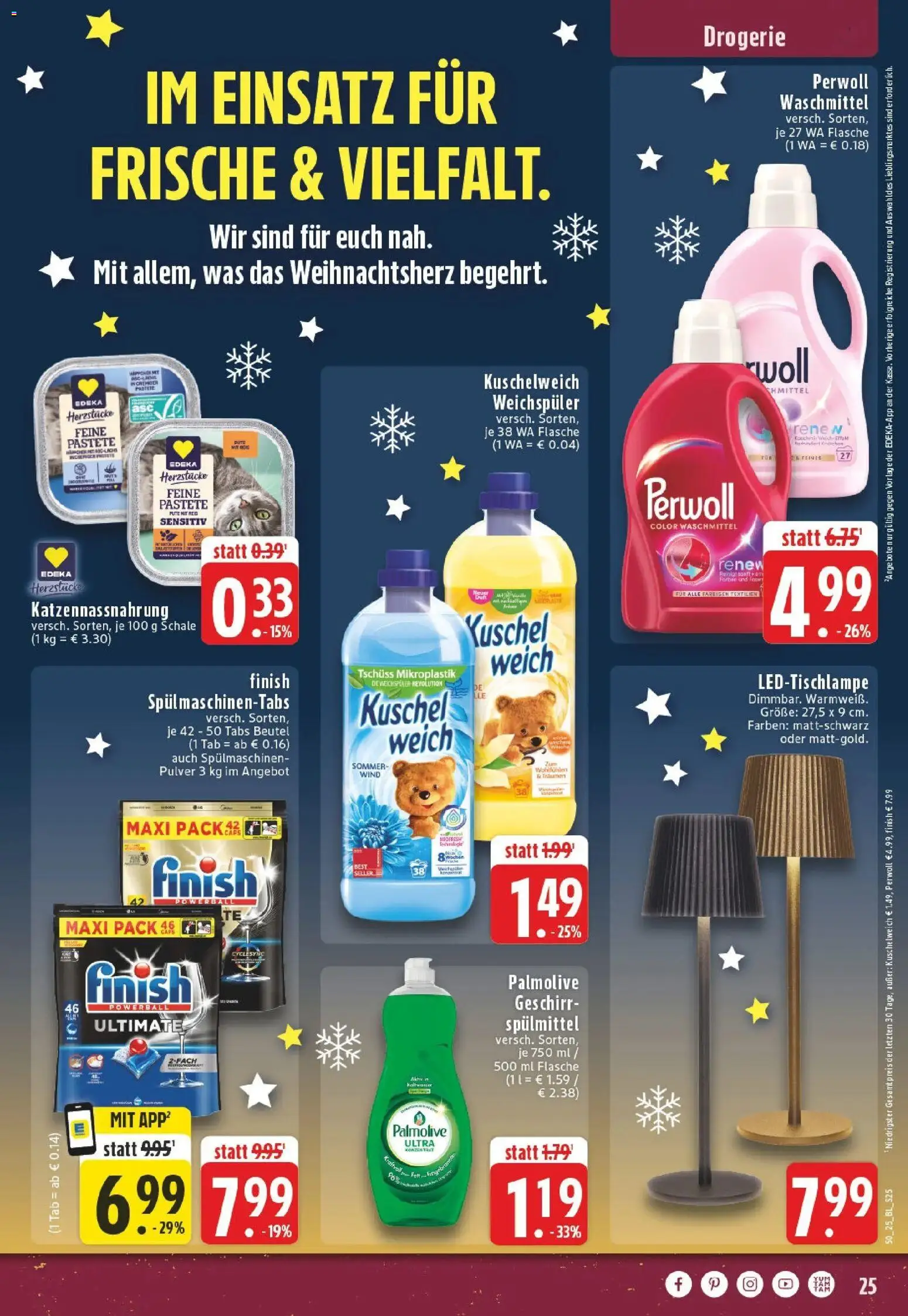 Edeka prospekt Dortmund-Sölde	 – gültig ab 07.12.2025 | Seite: 25 | Produkte: Perwoll, Weichspüler, Waschmittel, Spülmaschinentabs