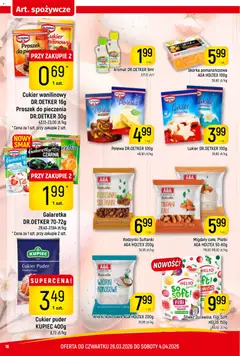 Pogląd oferty "Piotruś Pan gazetka" - ważna od 26.03.2026 | Strona: 16 | Produkty: Galaretka, Puder, Płatki, Cukier
