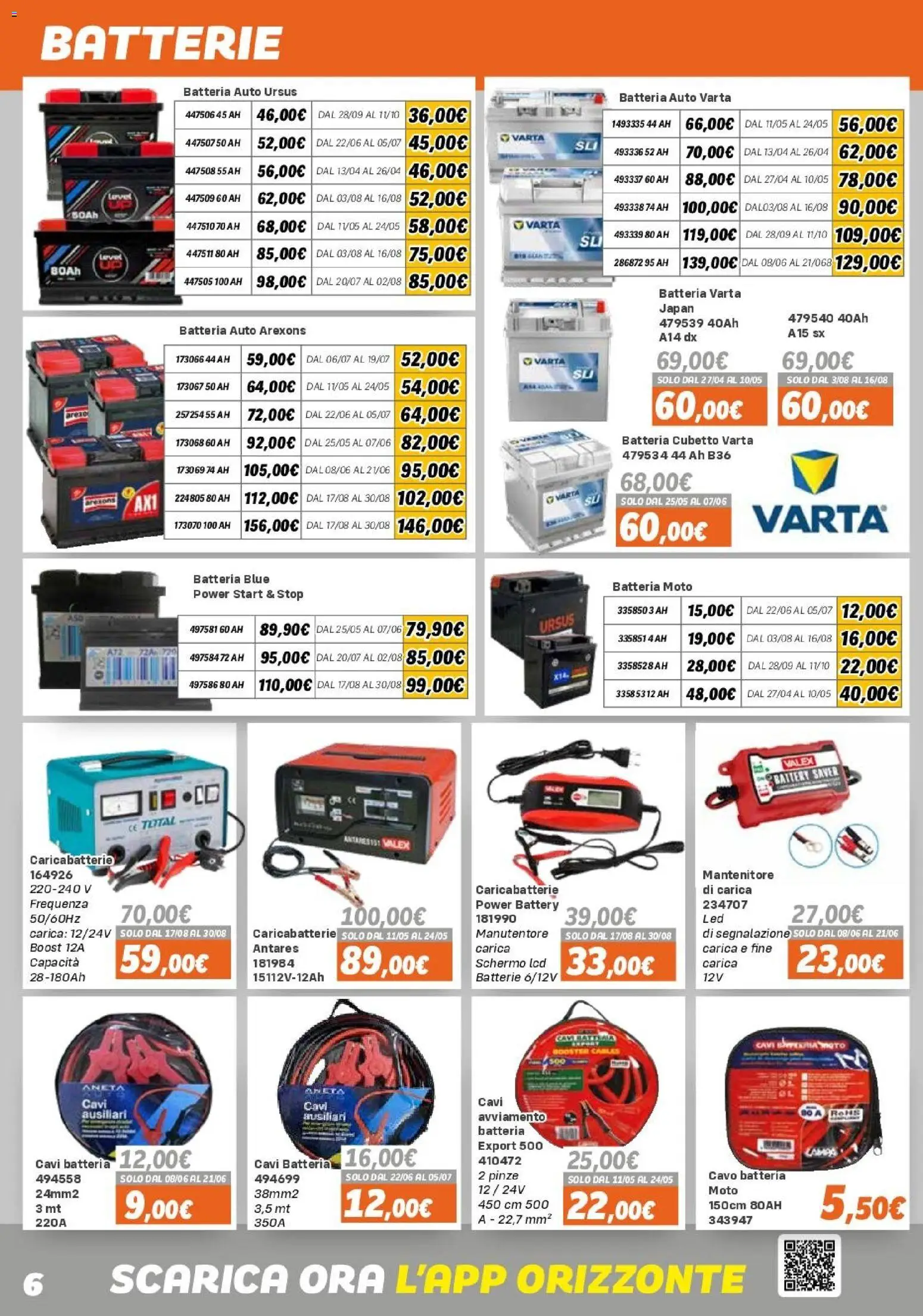 Volantino Orizzonte del 15.04.2026 | Pagina: 6 | Prodotti: Schermo, Batteria, Batterie, Caricabatterie