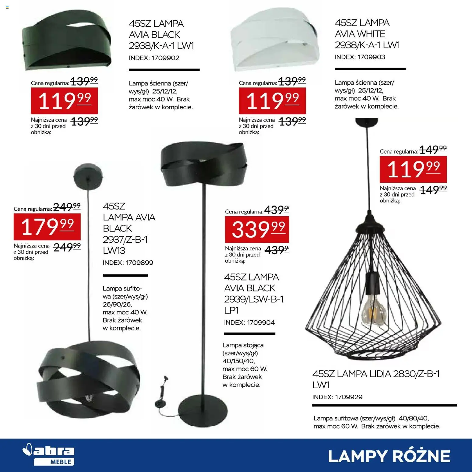 Abra meble Gazetka od 20.02.2026 | Strona: 8 | Produkty: Lampa