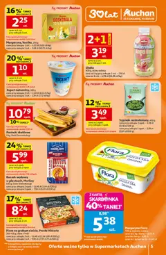 Pogląd oferty "Auchan Gazetka" - ważna od 15.01.2026 | Strona: 5 | Produkty: Jogurt naturalny, Parówki, Boczek, Pizza