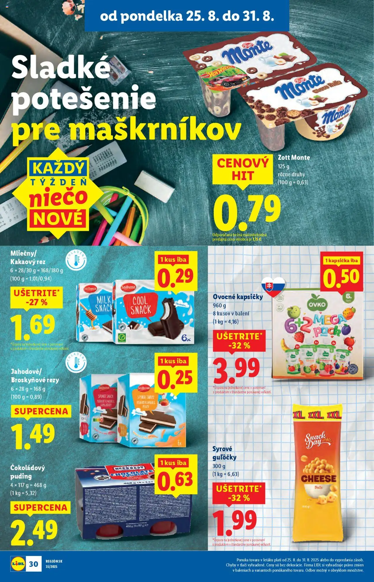 Lidl leták │ platný od 25.08.2025 | Strana: 40 | Produkty: Puding, Apple