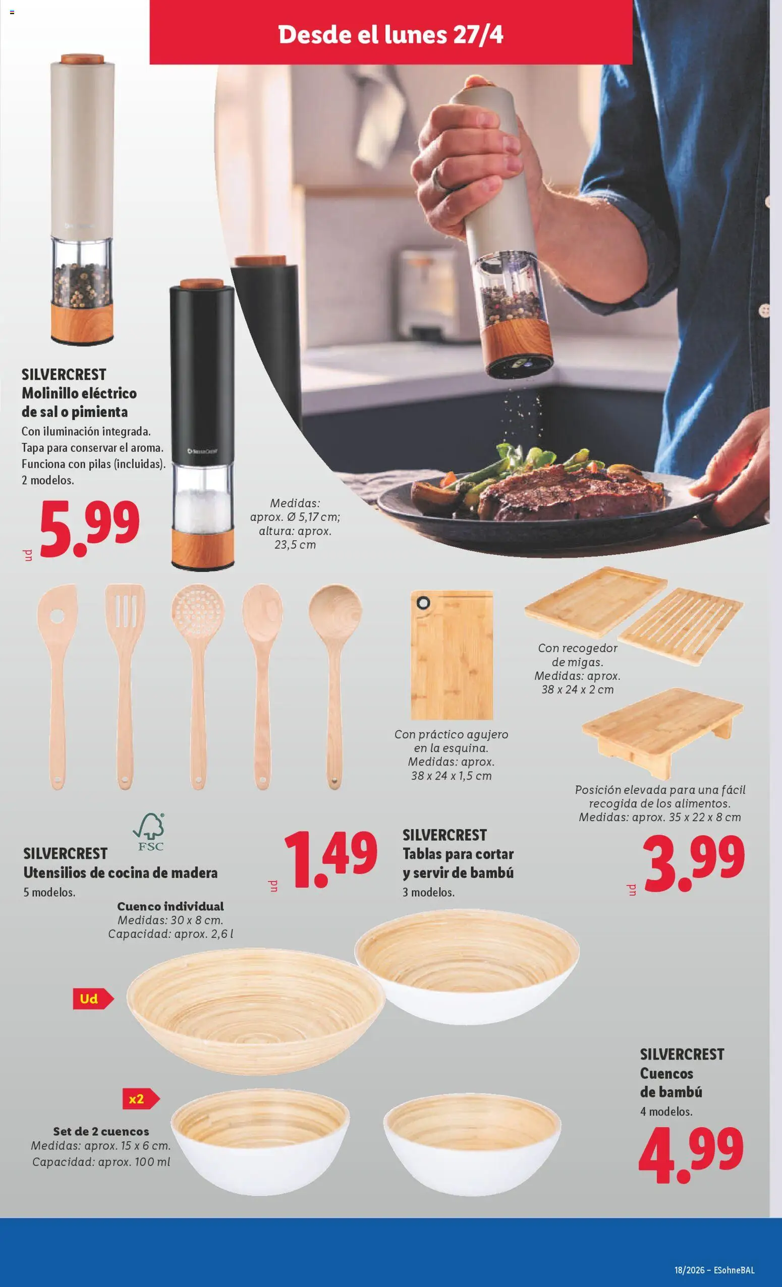 Lidl folleto de bazar │ válido desde el 27.04.2026 | Página: 9 | Productos: Cocina, Galette de chaise