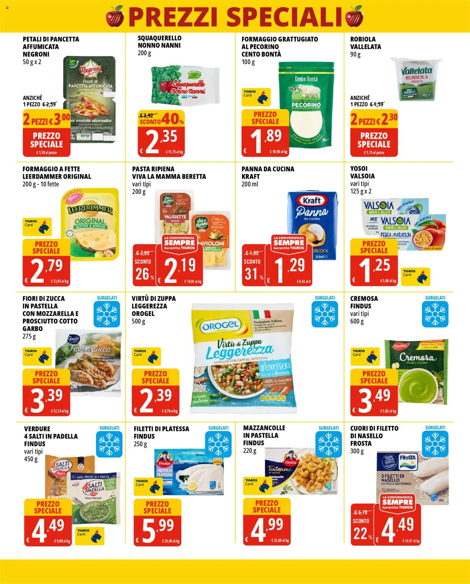 Volantino Tigros del 28.01.2026 | Pagina: 2 | Prodotti: Mazzancolle, Formaggio, Robiola, Burrata