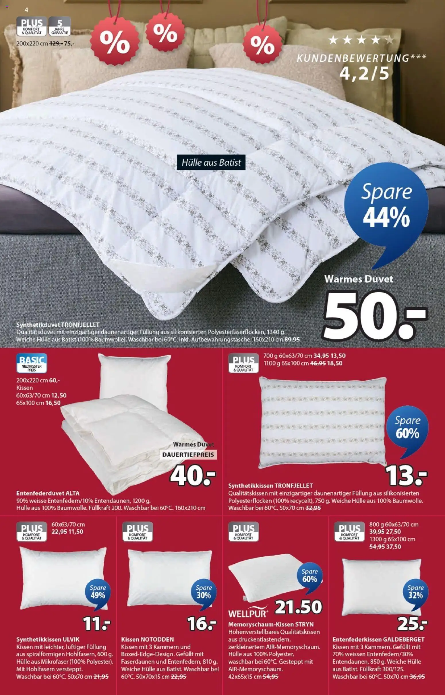 JYSK Aktionen – gültig ab 23.12.2025 | Seite: 4 | Produkte: Kissen, Hülle