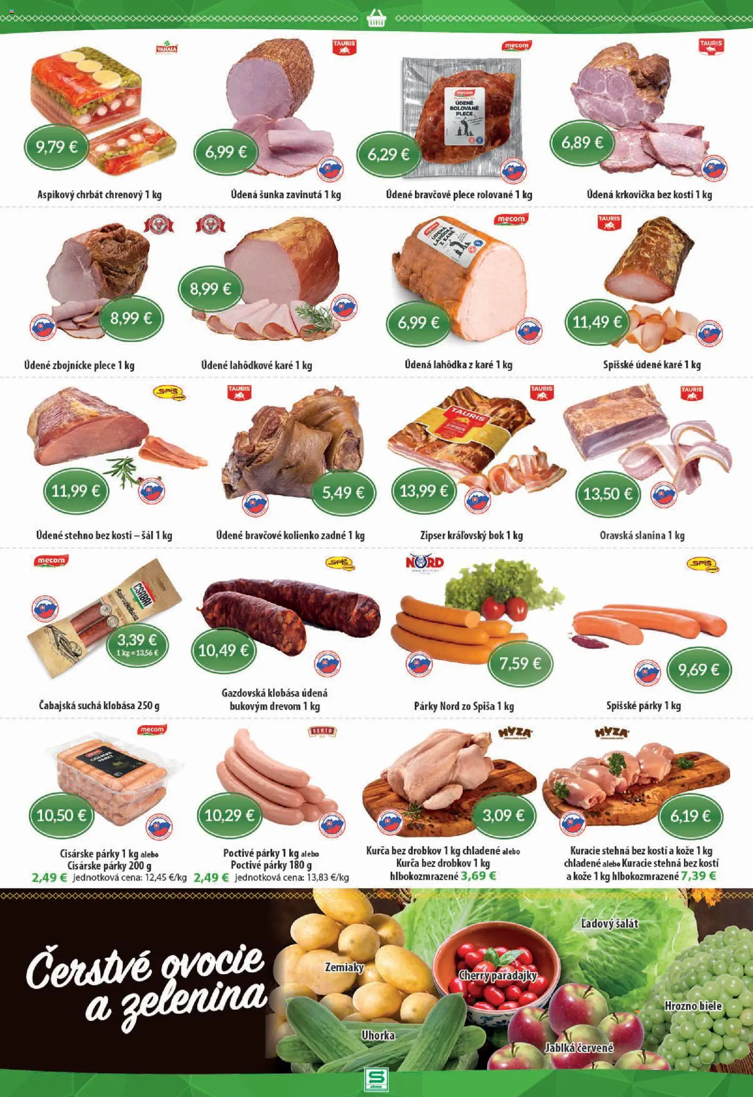 Nové Sintra akcie – leták je platný od 19.03.2026 | Strana: 3 | Produkty: Jablká, Slanina, Kuracie stehná, Šál