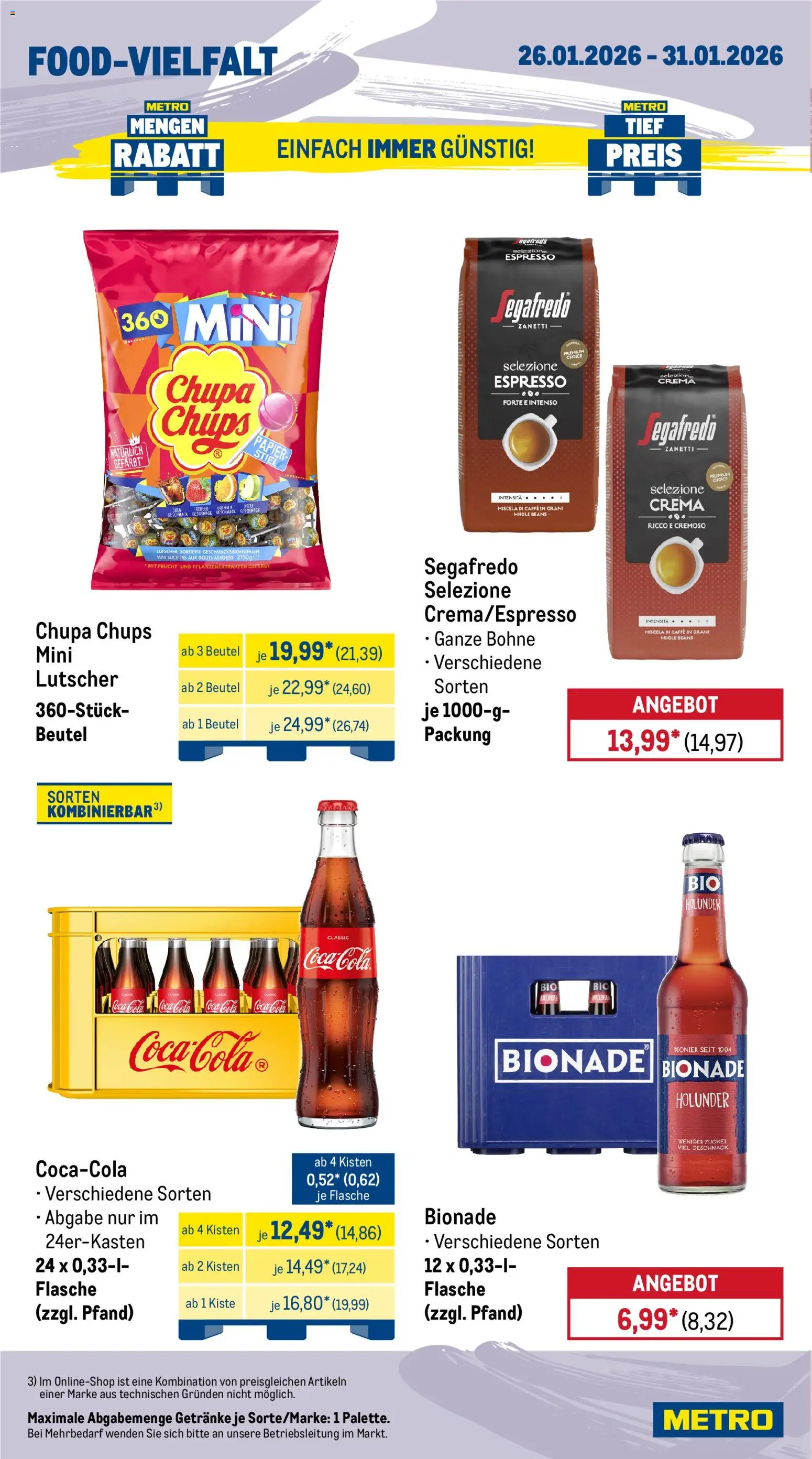 Metro Wochen-Angebote Gastro – gültig ab 26.01.2026 | Seite: 16 | Produkte: Coca cola, Cola, Äpfel, Bionade