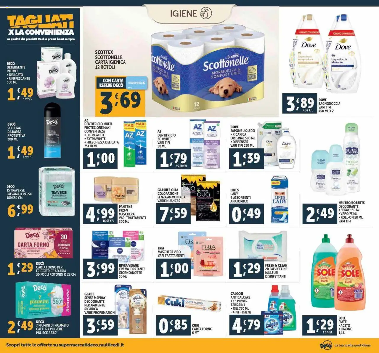 Volantino Decò del 12.09.2025 | Pagina: 18 | Prodotti: Carta igienica, Dentifricio, Limone, Aceto