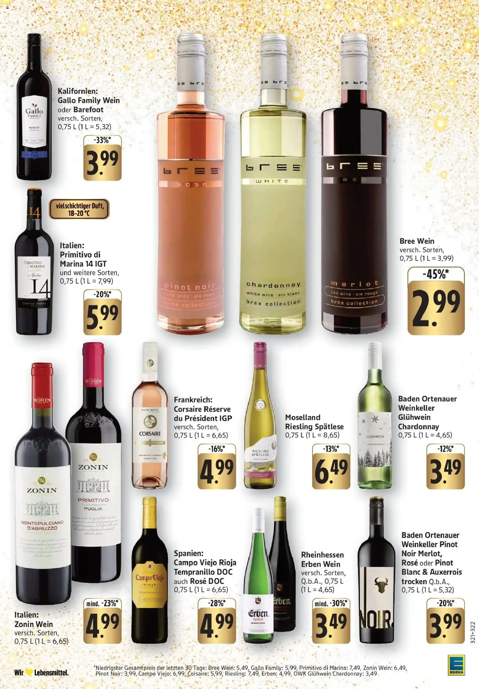 Edeka prospekt Friedrichsthal	 – gültig ab 08.12.2025 | Seite: 29 | Produkte: Bree, Rouge, Wein