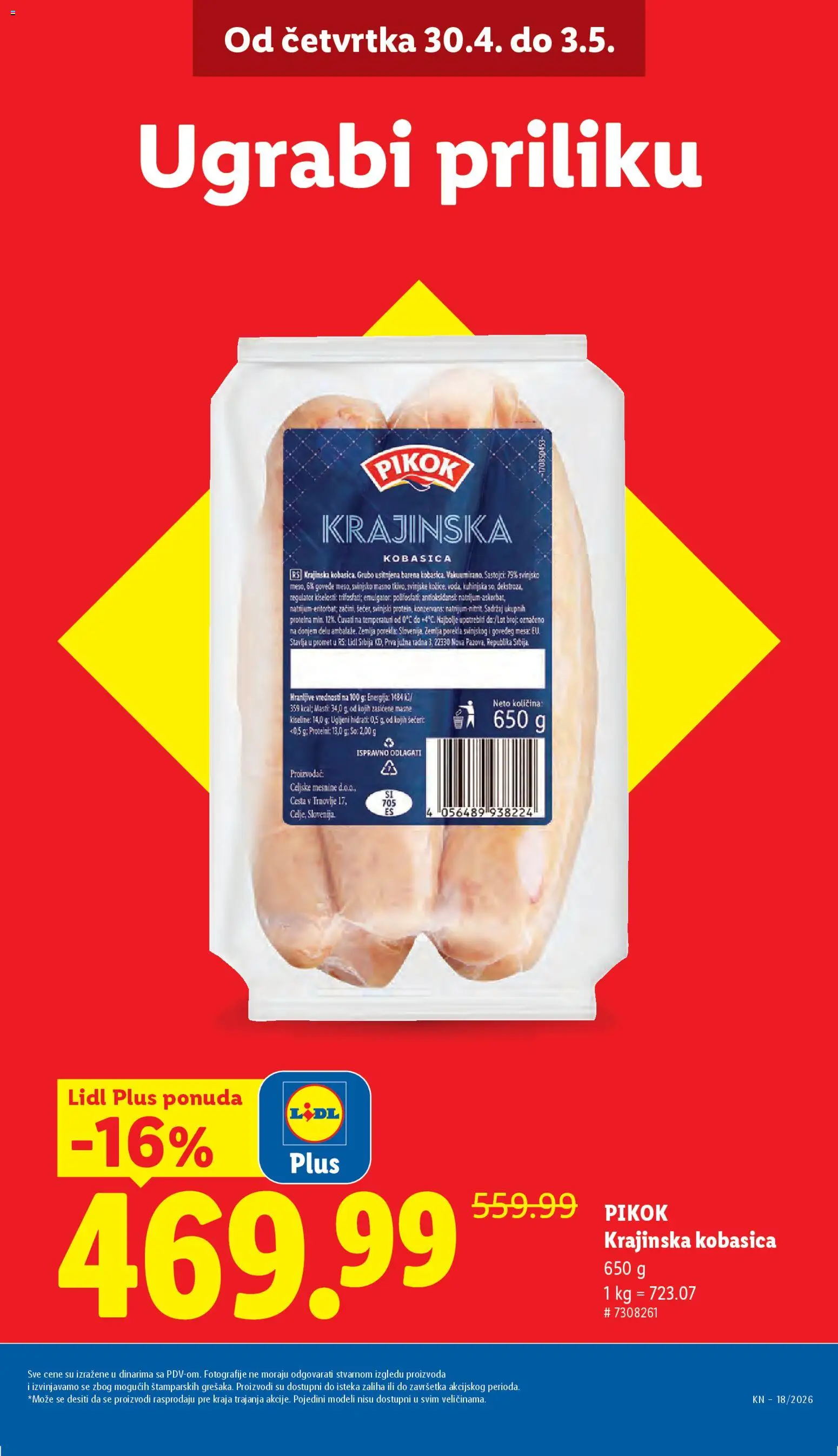 Lidl katalog - važi od 30.04.2026 | Strana: 5 | Proizvode: Zemlja, So, Kobasica