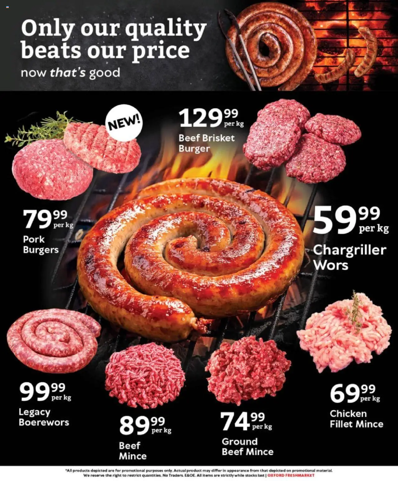 Oxford Freshmarket Specials │ valid from 20.08.2025 | Page: 3 | Products: Boerewors, Pork, Beef, Burgers
