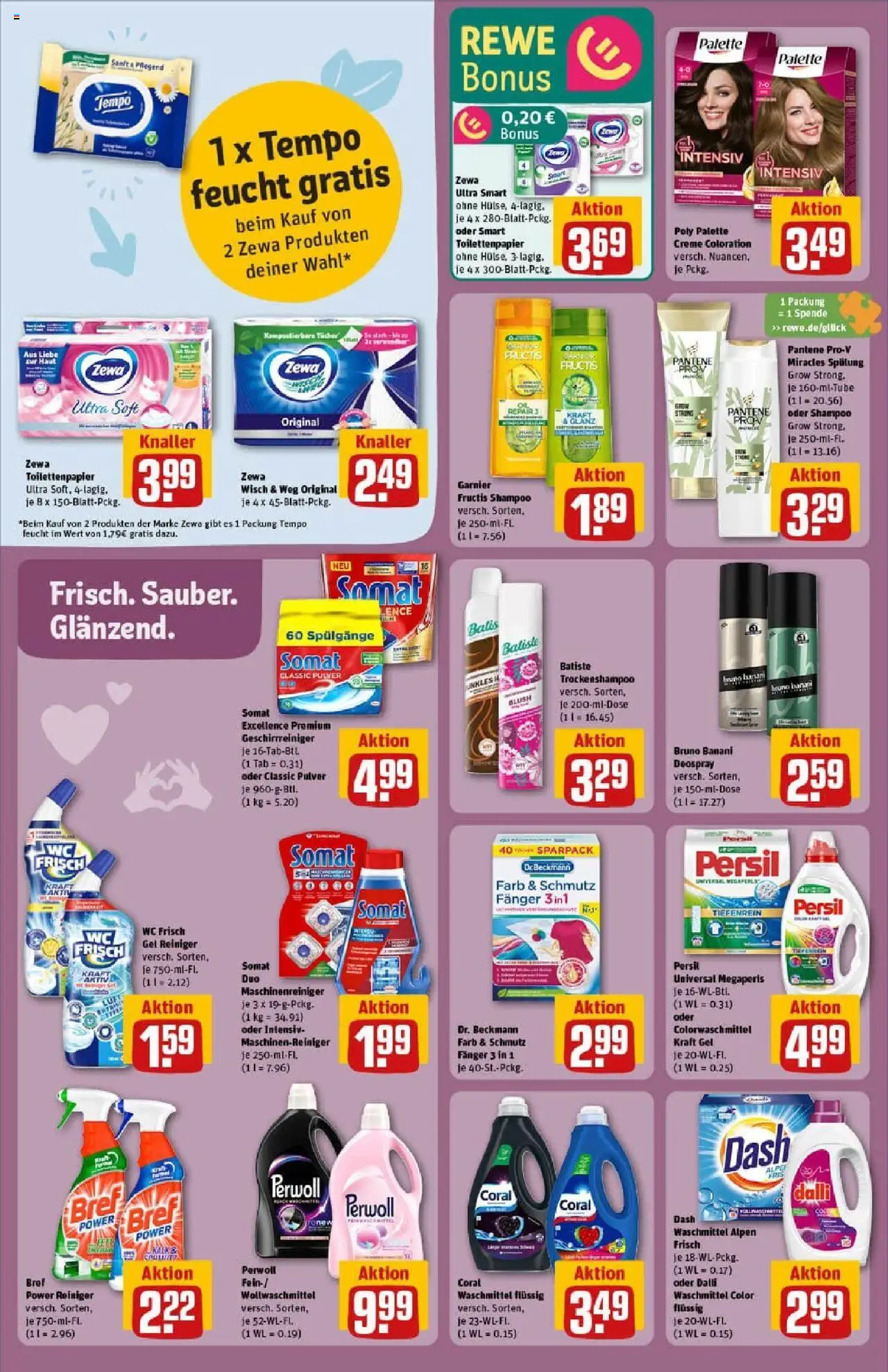 Rewe prospekt Erkelenz	 - gültig ab dem 13.07.2025 | Seite: 28 | Produkte: Zewa, Spülung, Wc frisch, Tempo