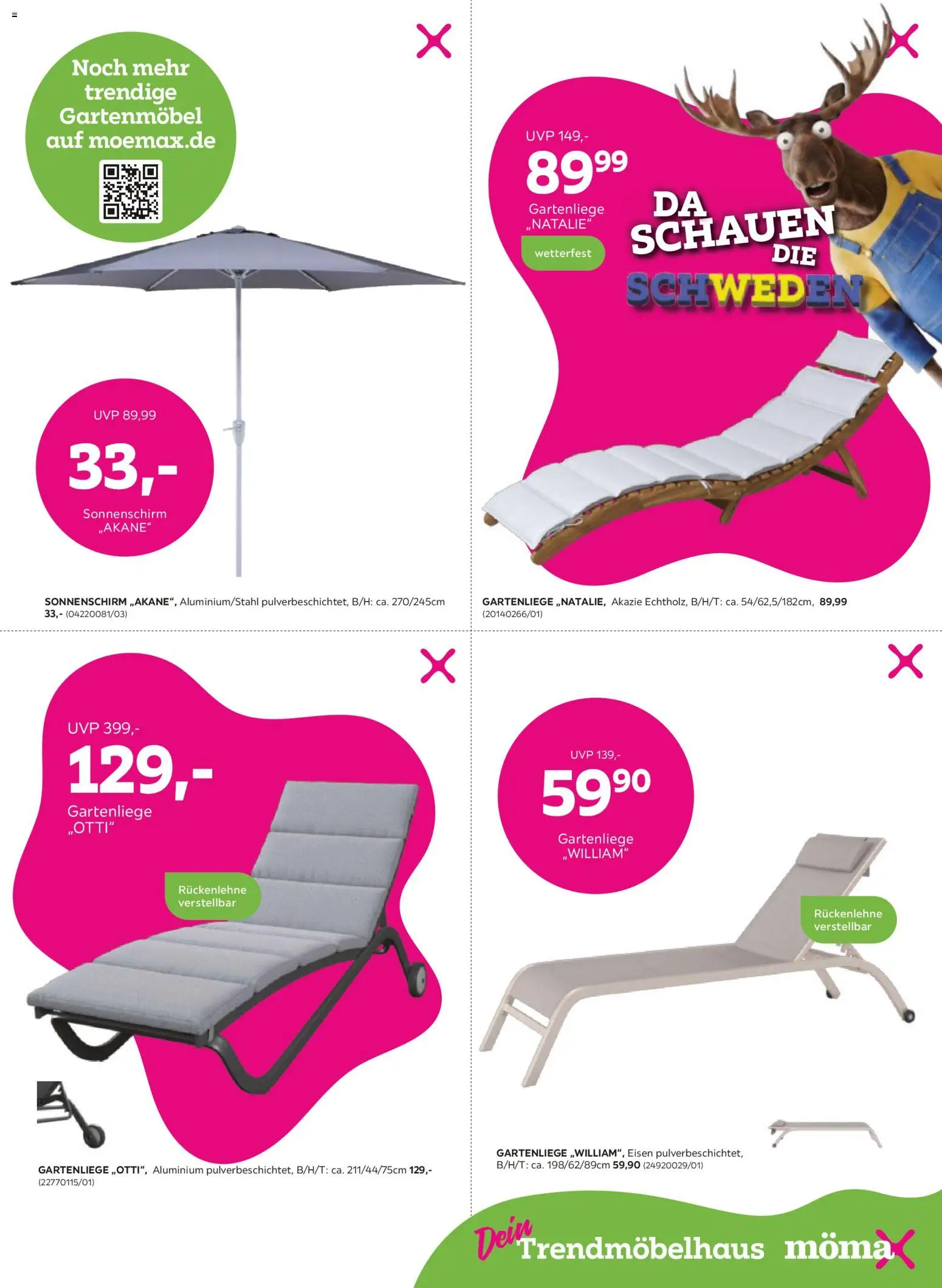 Mömax Prospekt 	 – gültig ab 27.04.2026 | Seite: 11 | Produkte: Gartenmöbel, Sonnenschirm