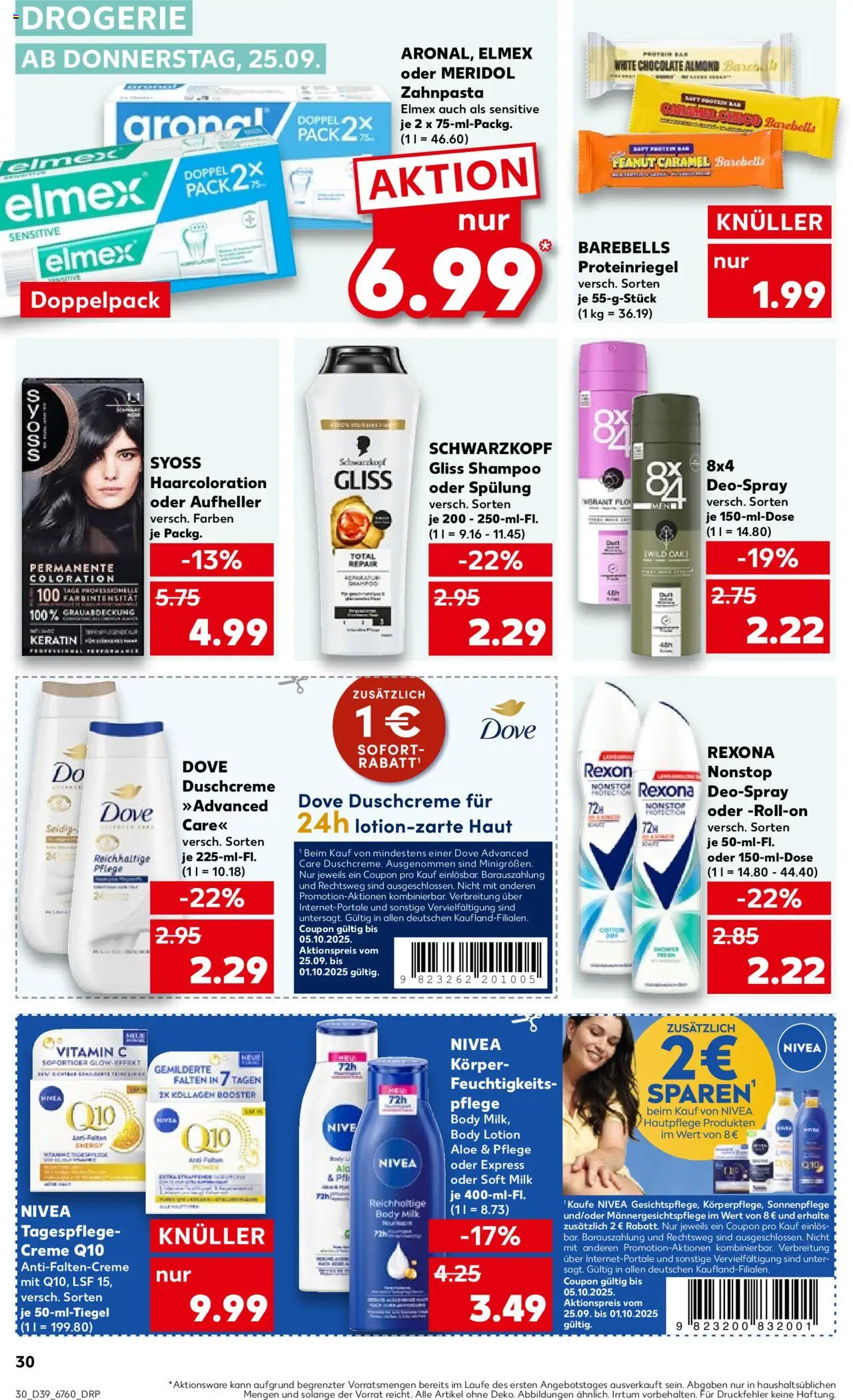 Kaufland prospekt Hannover	 – gültig ab 25.09.2025 | Seite: 30 | Produkte: Aufheller, Shampoo, Spülung, Zahnpasta