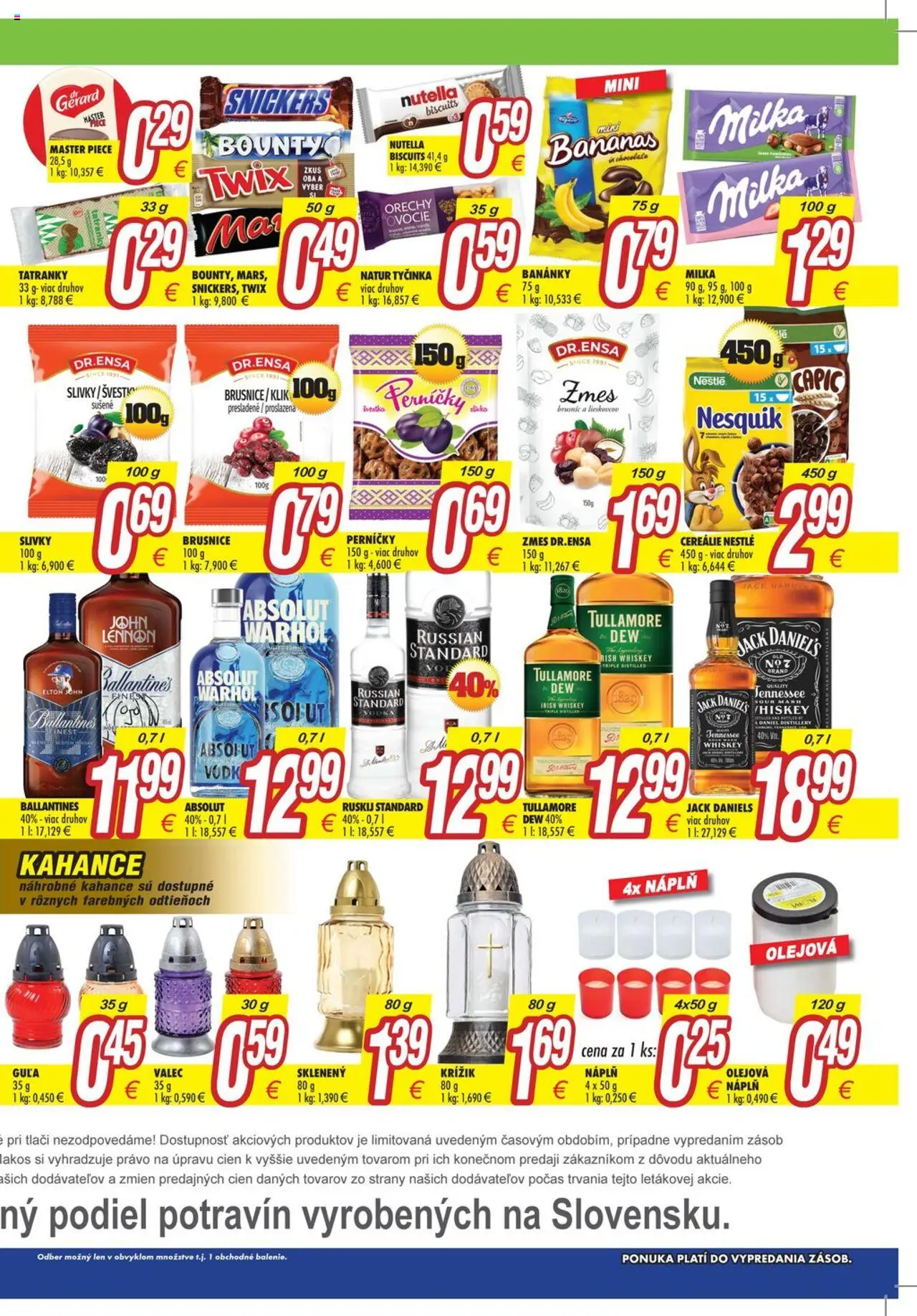 Nové Makos akcie – leták je platný od 29.09.2025 | Strana: 4 | Produkty: Cereálie, Milka, Nesquik, Jack Daniel's