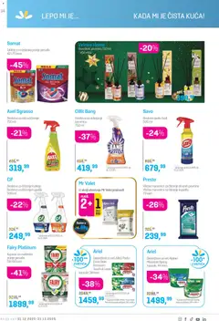 Lilly drogerie katalog - pregled Lilly drogerie kataloga - važi od 01.12.2025 | Strana: 34 | Proizvode: Somat, Ariel, Cillit Bang, Kapsule