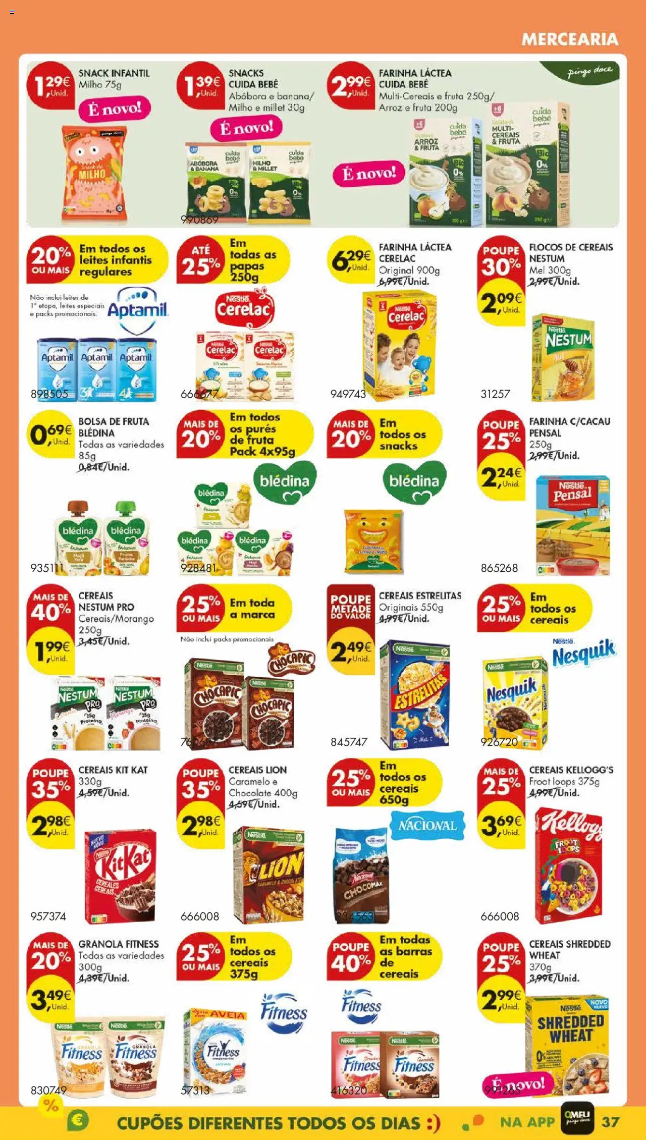 Pingo Doce folheto │ válido de 01.07.2025 | Página: 41 | Produtos: Farinha láctea, Granola, Cereais, Proteina