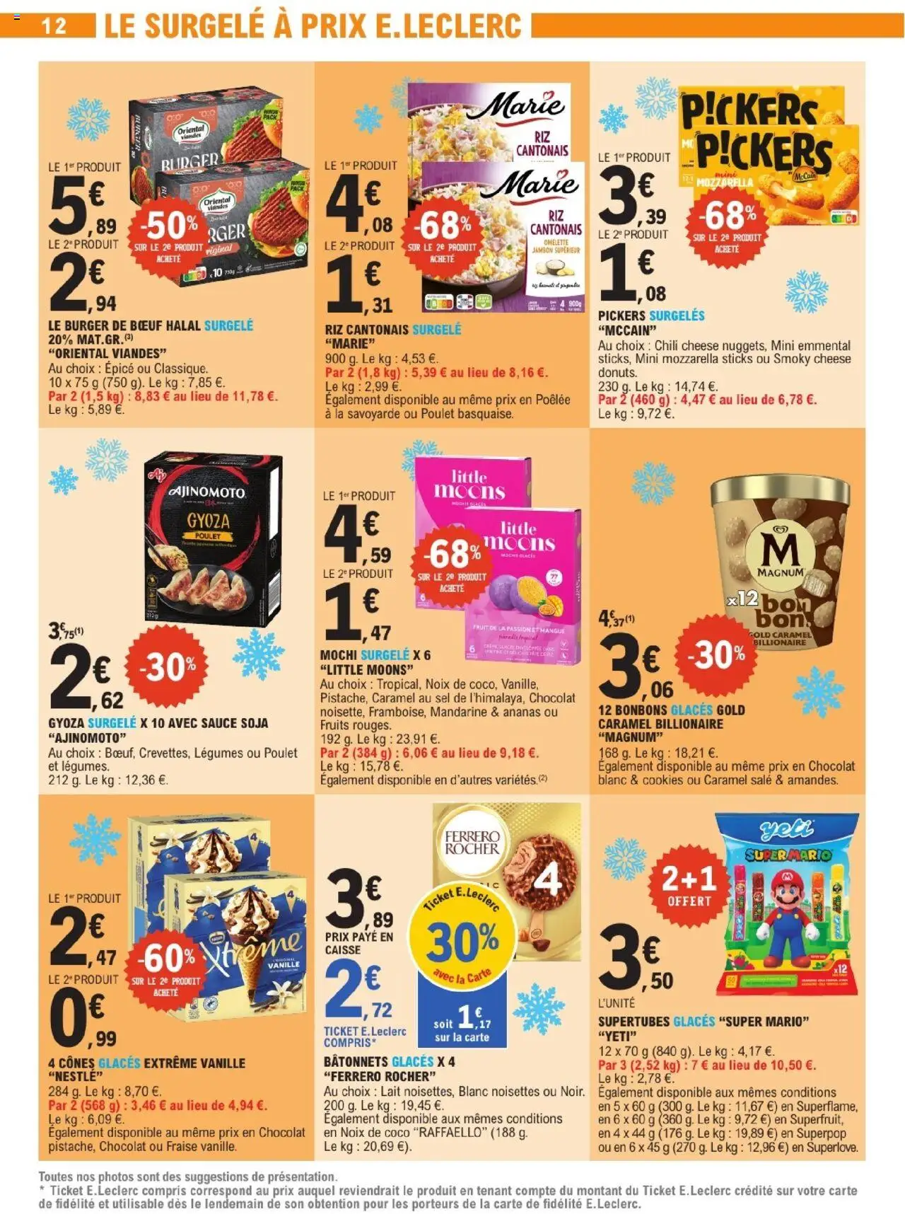  | Page: 12 | Produits: Ferrero rocher, Noisettes, Cônes, Riz