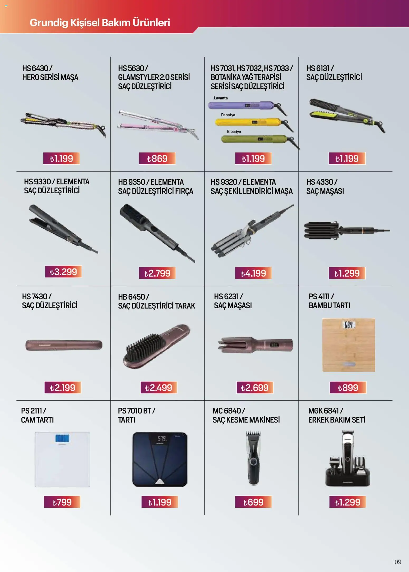 Arçelik Katalog - 01.04.2026 tarihinden itibaren geçerlidir | Sayfa: 109