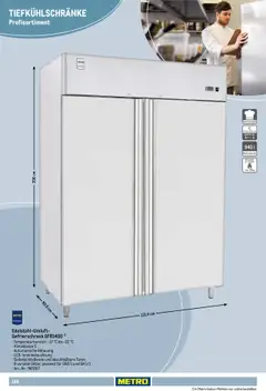 Metro Non Food Sortiment ab 01.10.2025 gültig | Seite: 156 | Produkte: Gefrierschrank