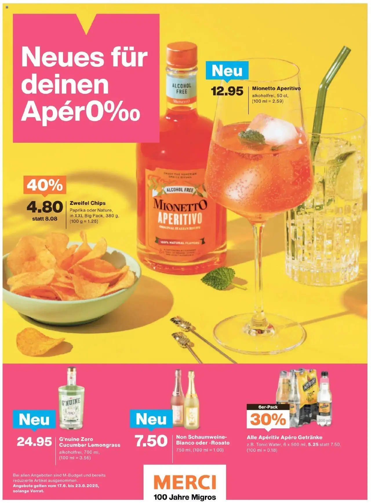 Migros Magazin ab 16.06.2025 | Seite: 6 | Produkte: Gin, Chips